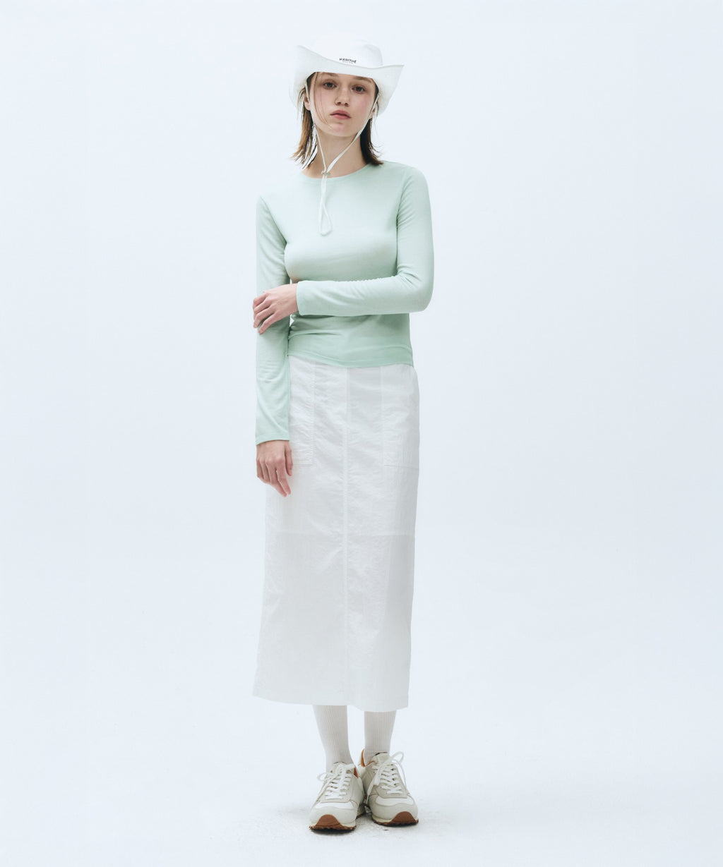 Marithe & Francois Girbaud - Back Point Long Sleeve Top (Light Mint) product image 4 | TRAB K-Fashion Australia