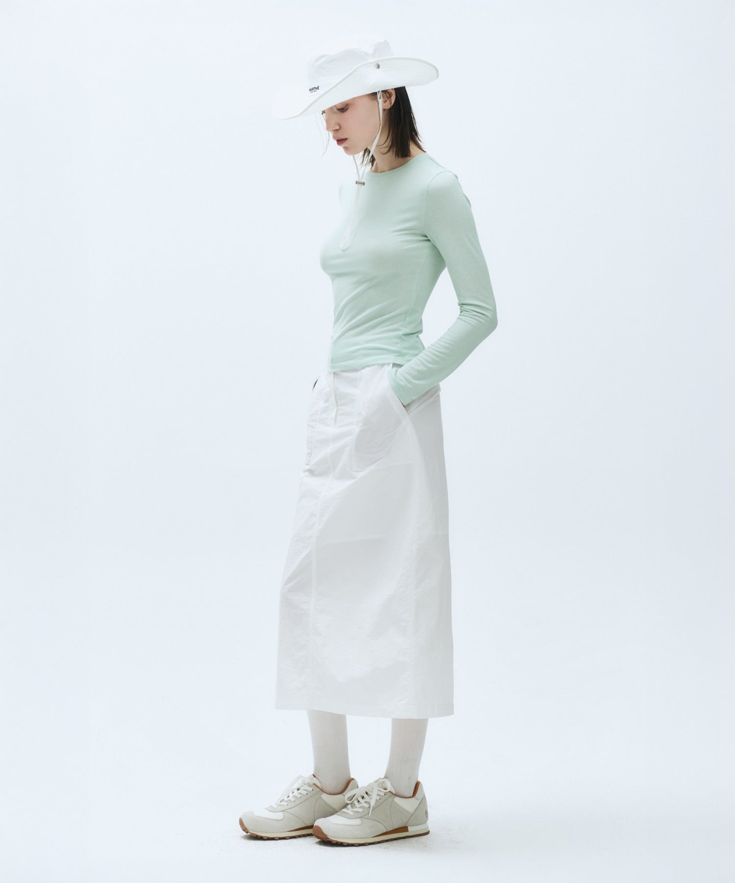 Marithe & Francois Girbaud - Back Point Long Sleeve Top (Light Mint) product image 5 | TRAB K-Fashion Australia