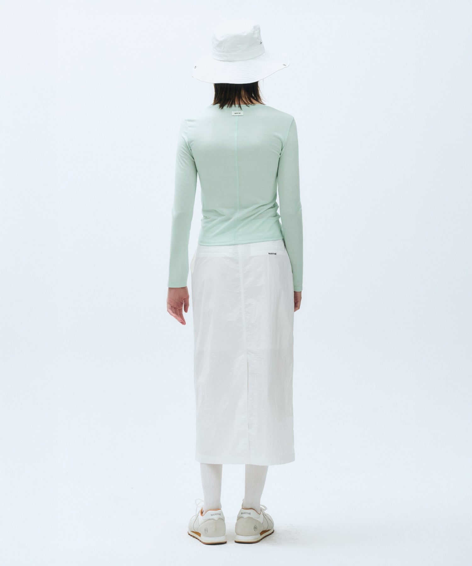 Marithe & Francois Girbaud - Back Point Long Sleeve Top (Light Mint) product image 6 | TRAB K-Fashion Australia