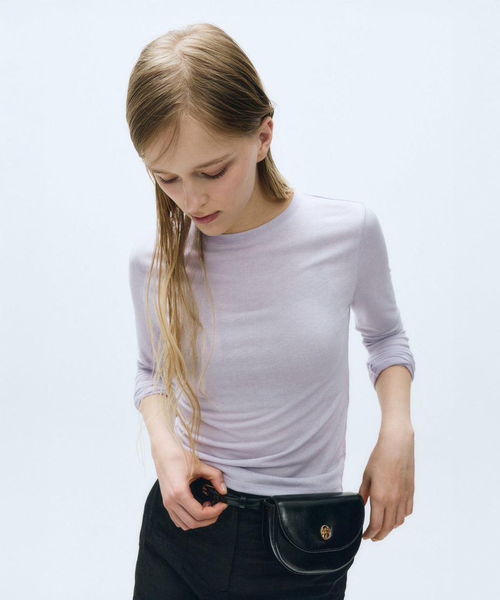 Marithe & Francois Girbaud - Back Point Long Sleeve Top (Light Purple) product image 2 | TRAB K-Fashion Australia