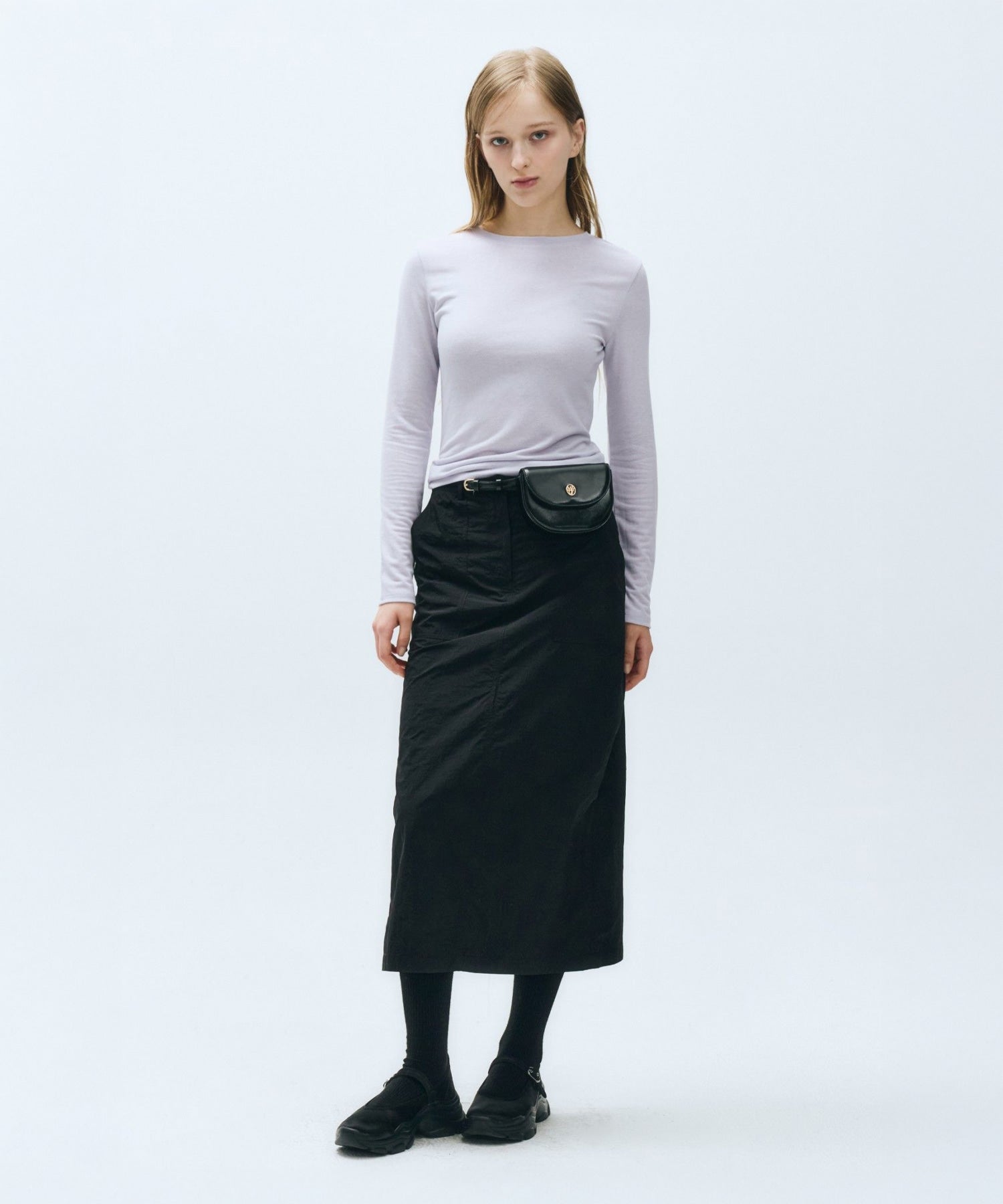 Marithe & Francois Girbaud - Back Point Long Sleeve Top (Light Purple) product image 4 | TRAB K-Fashion Australia