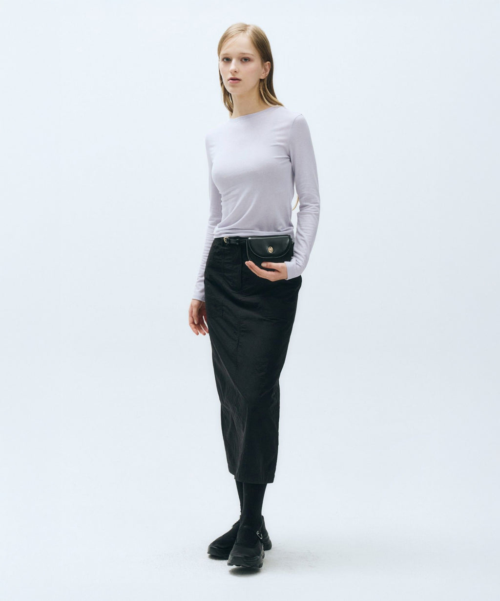 Marithe & Francois Girbaud - Back Point Long Sleeve Top (Light Purple) product image 5 | TRAB K-Fashion Australia