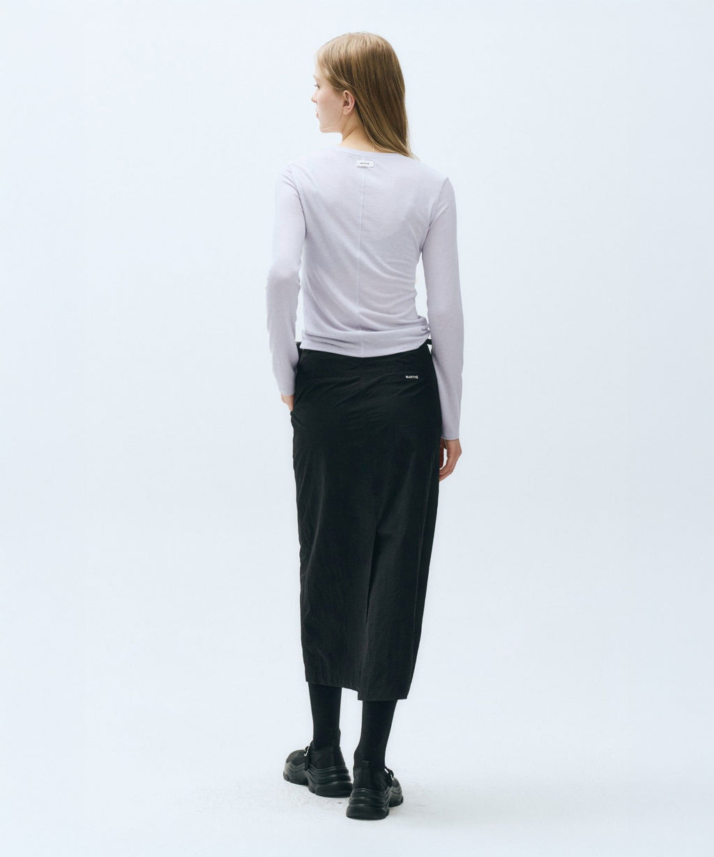 Marithe & Francois Girbaud - Back Point Long Sleeve Top (Light Purple) product image 6 | TRAB K-Fashion Australia