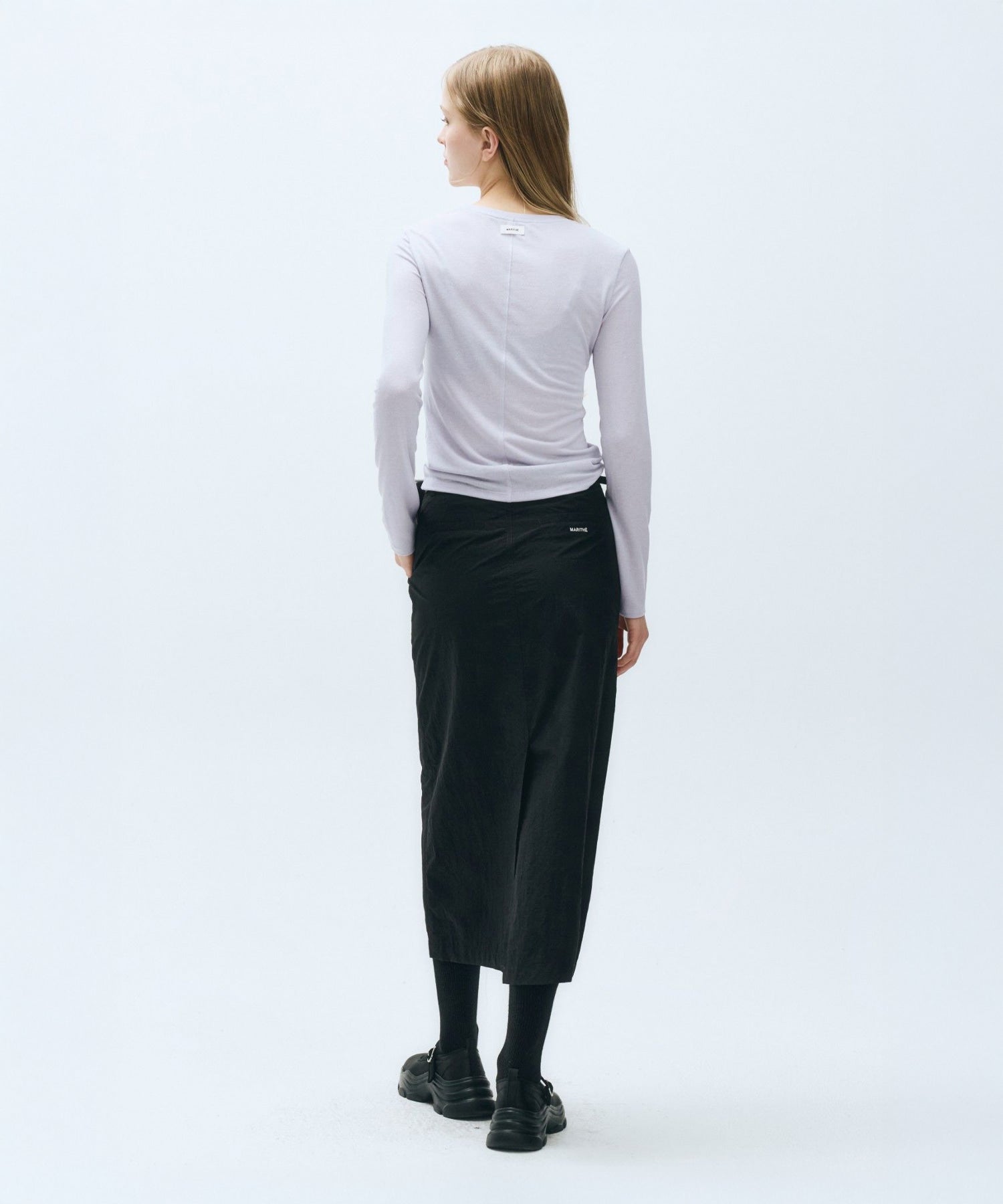 Marithe & Francois Girbaud - Back Point Long Sleeve Top (Light Purple) product image 6 | TRAB K-Fashion Australia