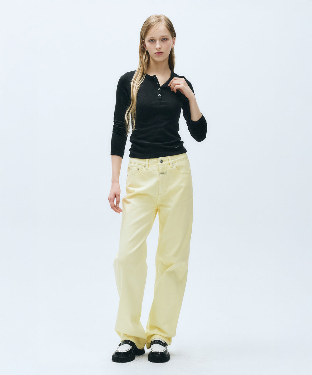 Marithe & Francois Girbaud - Henley Neck Long Sleeve (Black) product image 6 | TRAB K-Fashion Australia