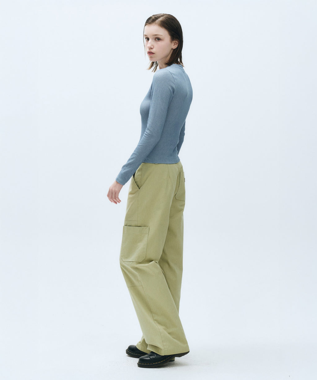 Marithe & Francois Girbaud - Henley Neck Long Sleeve (Blue) product image 7 | TRAB K-Fashion Australia