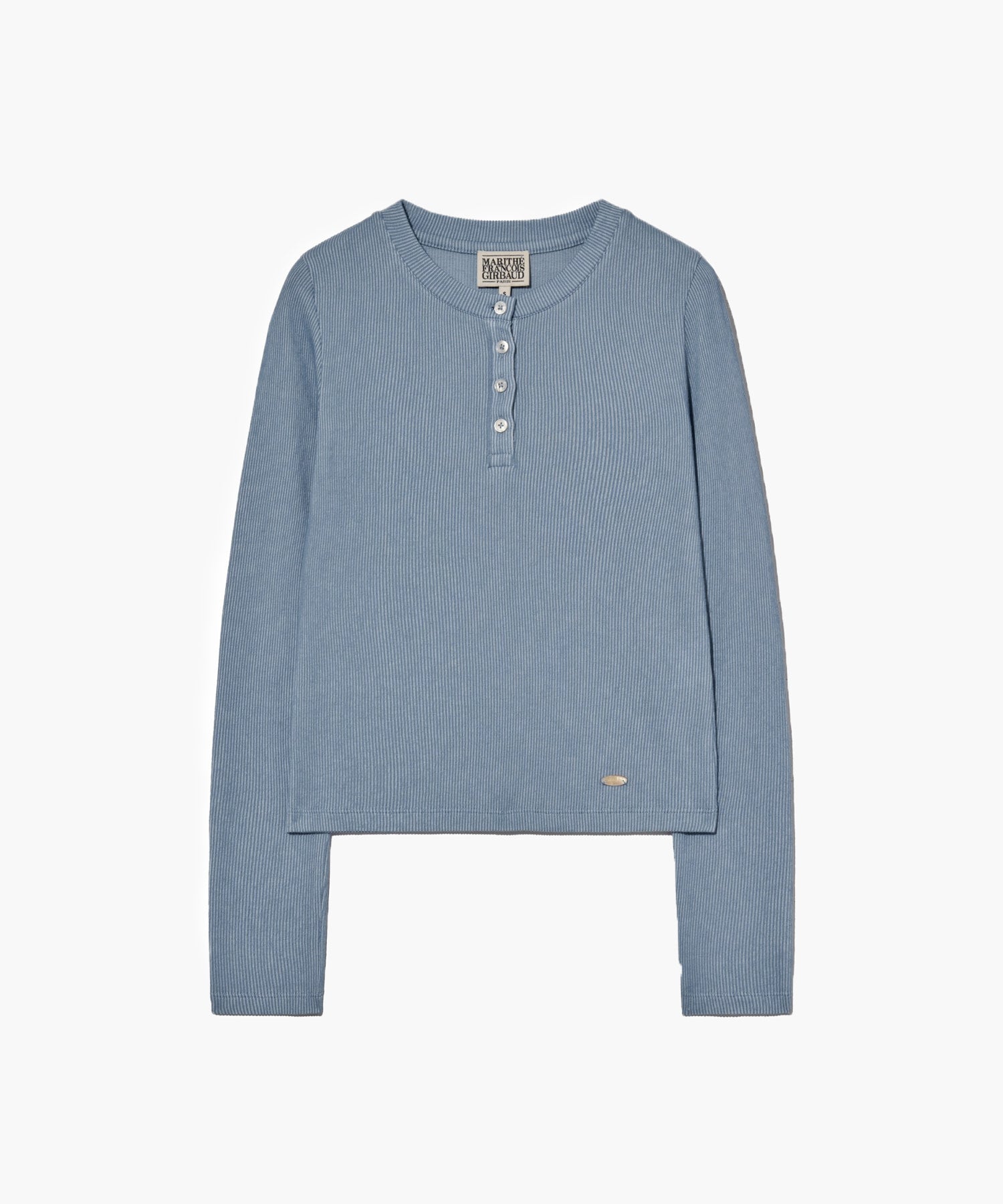 Marithe & Francois Girbaud - Henley Neck Long Sleeve (Blue) product image 9 | TRAB K-Fashion Australia