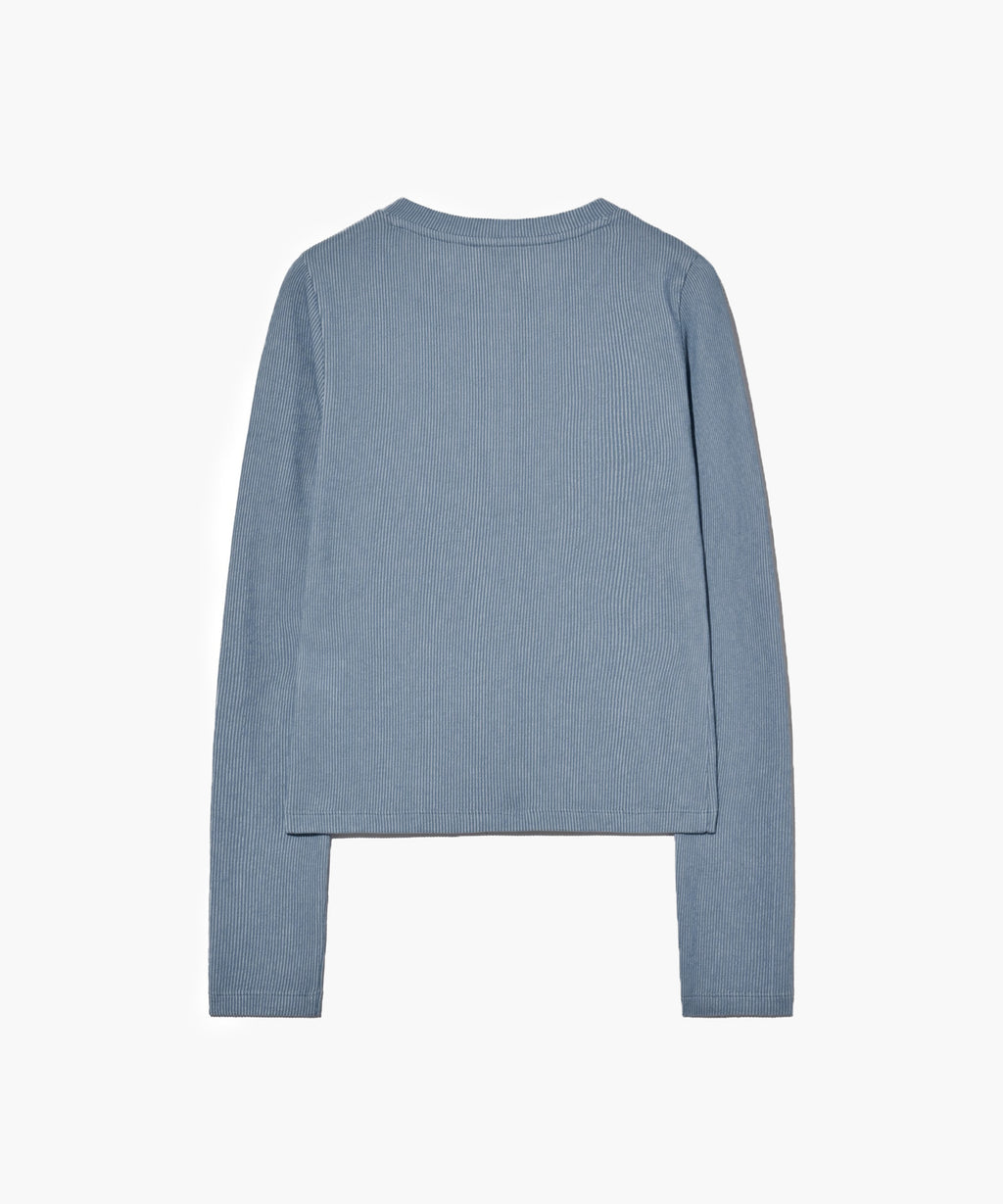 Marithe & Francois Girbaud - Henley Neck Long Sleeve (Blue) product image 10 | TRAB K-Fashion Australia