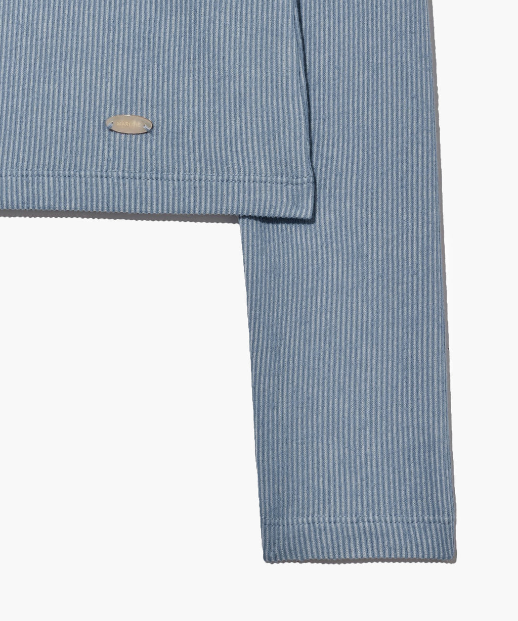 Marithe & Francois Girbaud - Henley Neck Long Sleeve (Blue) product image 12 | TRAB K-Fashion Australia