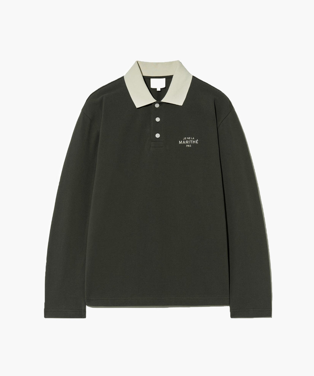 Marithe & Francois Girbaud - Logo Collar Long Sleeve (Charcoal) product image 8 | TRAB K-Fashion Australia