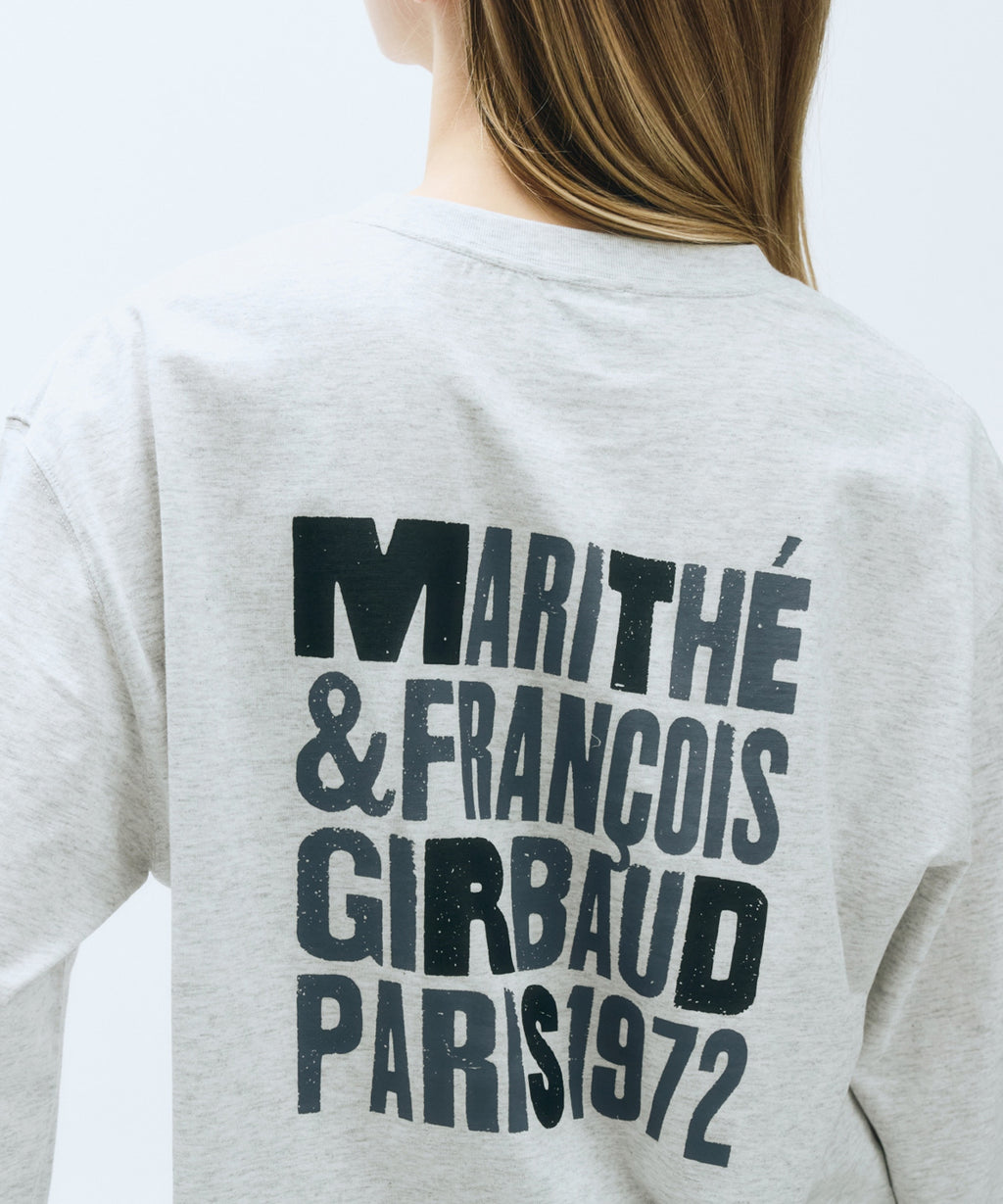 Marithe & Francois Girbaud - Bold Logo Oversized Long Sleeve (Light Heather Gray) product image 2 | TRAB K-Fashion Australia