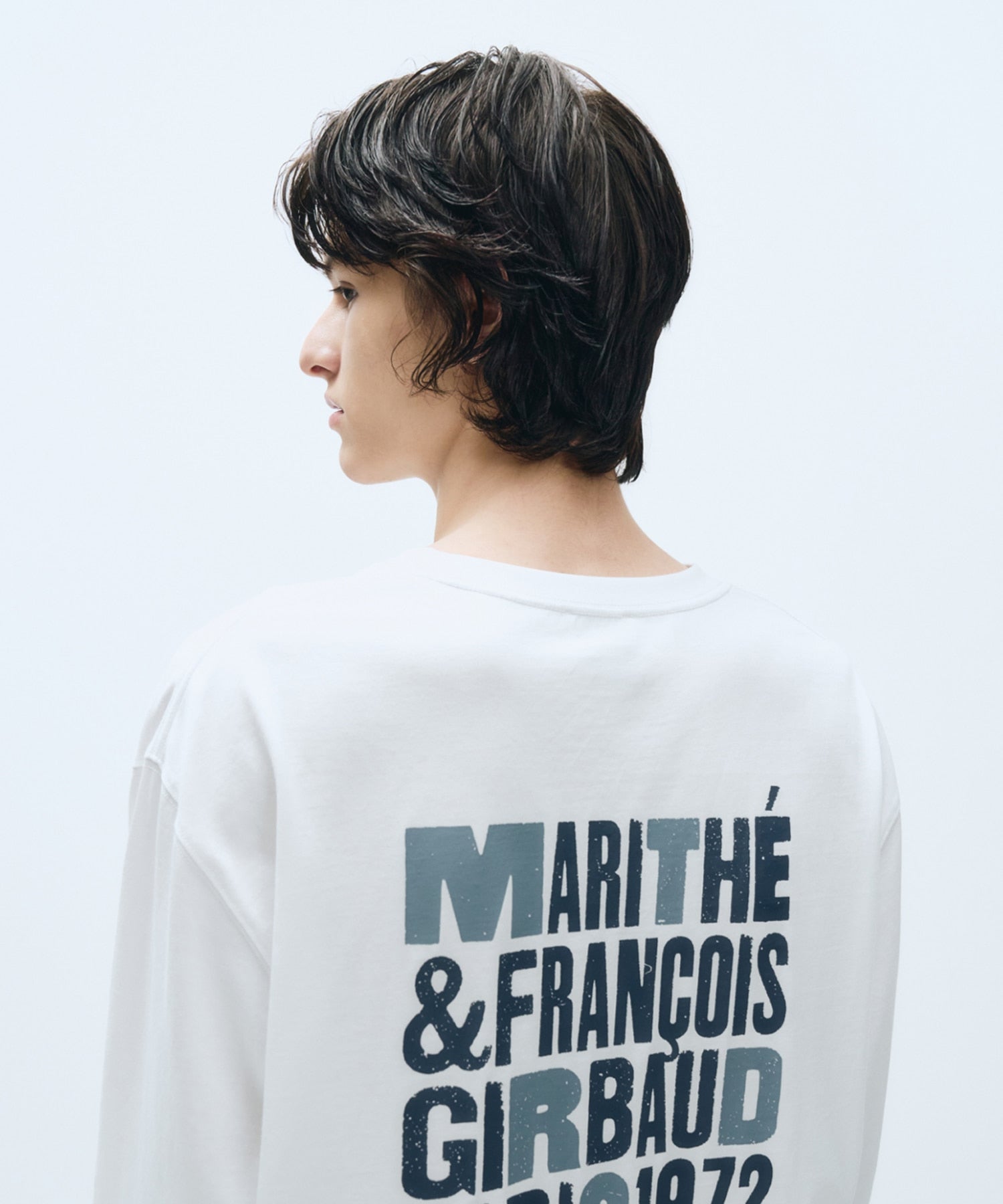 Marithe & Francois Girbaud - Bold Logo Oversized Long Sleeve (White) product image 2 | TRAB K-Fashion Australia