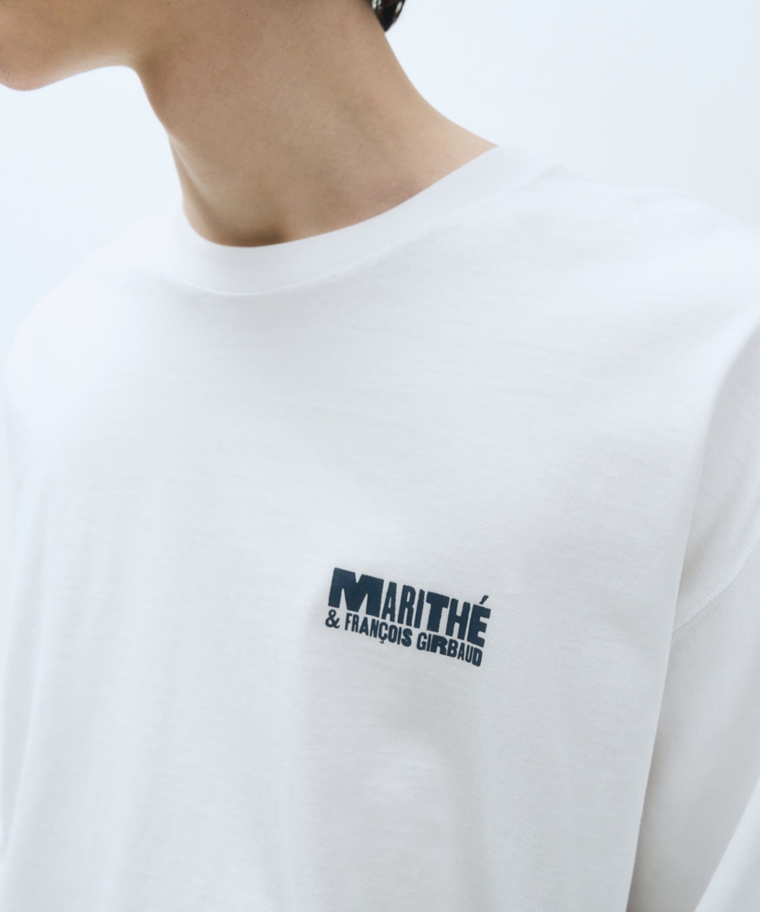 Marithe & Francois Girbaud - Bold Logo Oversized Long Sleeve (White) product image 3 | TRAB K-Fashion Australia