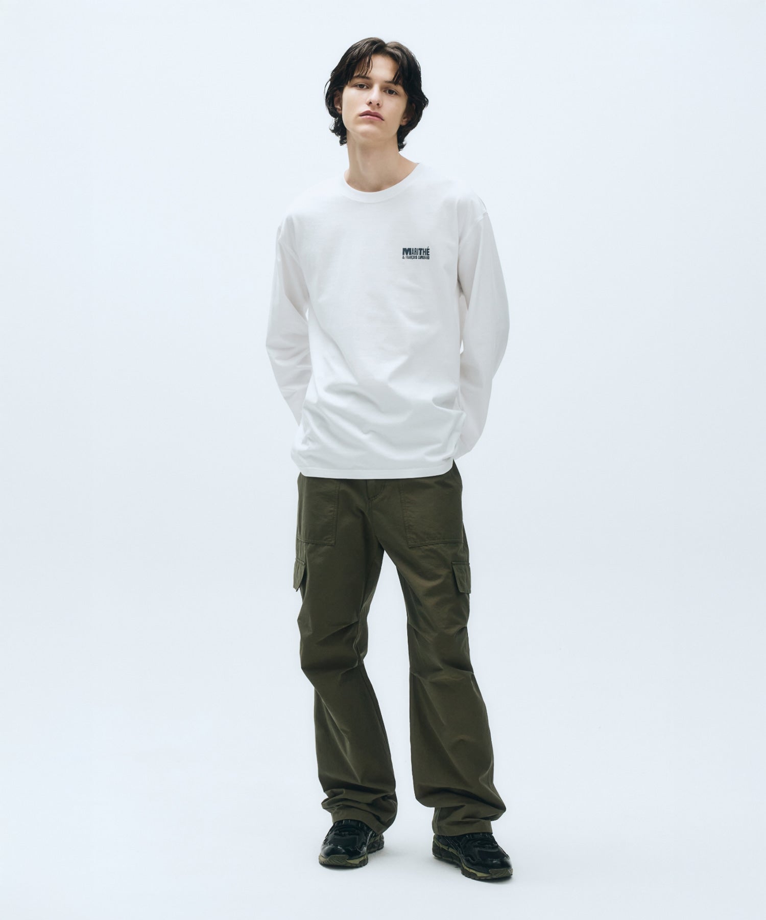 Marithe & Francois Girbaud - Bold Logo Oversized Long Sleeve (White) product image 4 | TRAB K-Fashion Australia