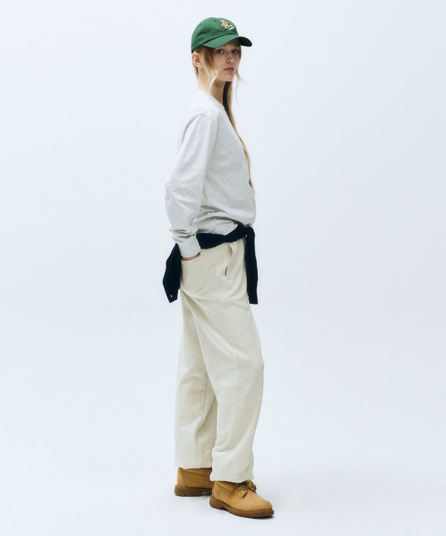 Marithe & Francois Girbaud - Doodle Bear Long Sleeve (Light Heather Gray) product image 6 | TRAB K-Fashion Australia