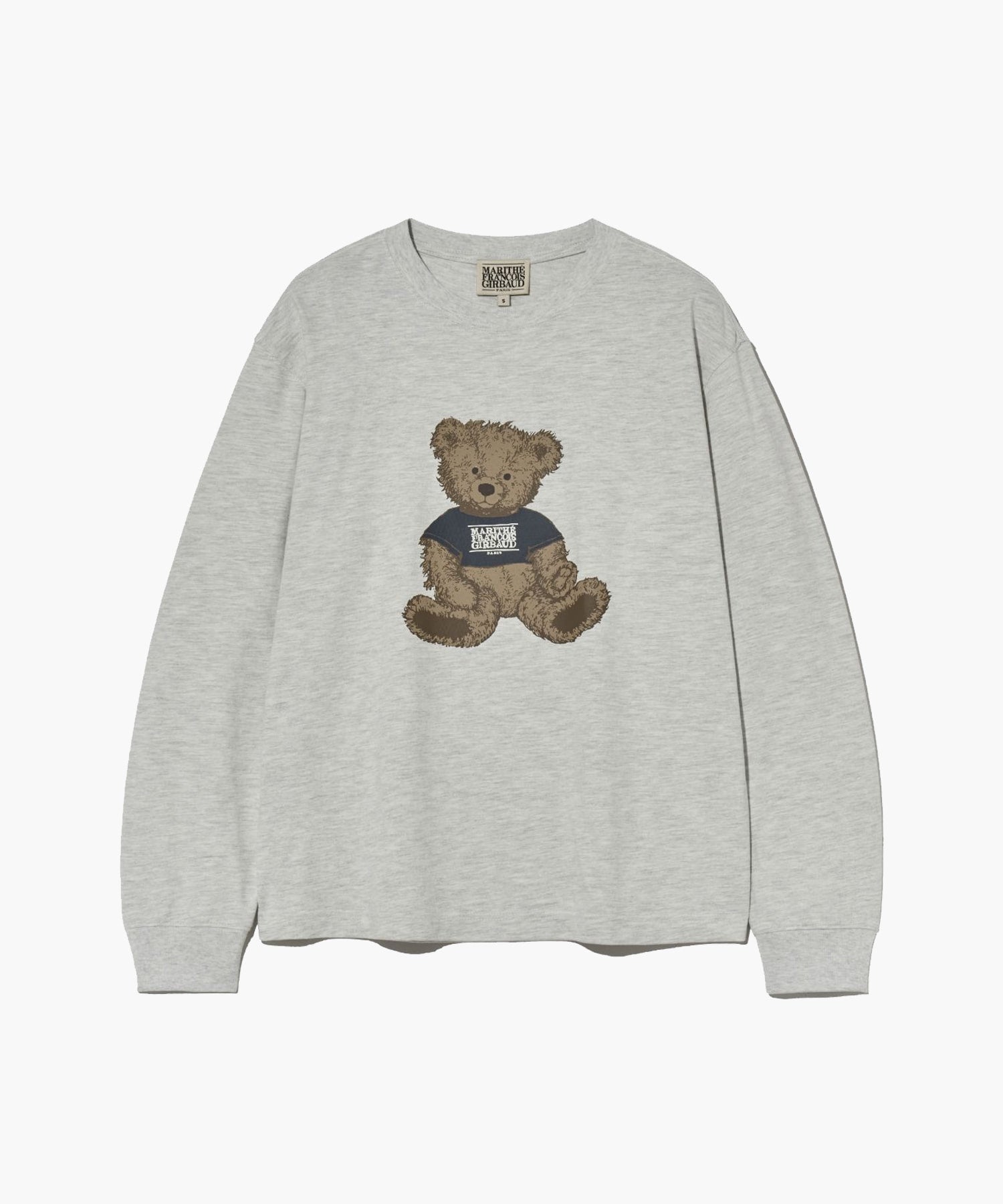 Marithe & Francois Girbaud - Doodle Bear Long Sleeve (Light Heather Gray) product image 7 | TRAB K-Fashion Australia
