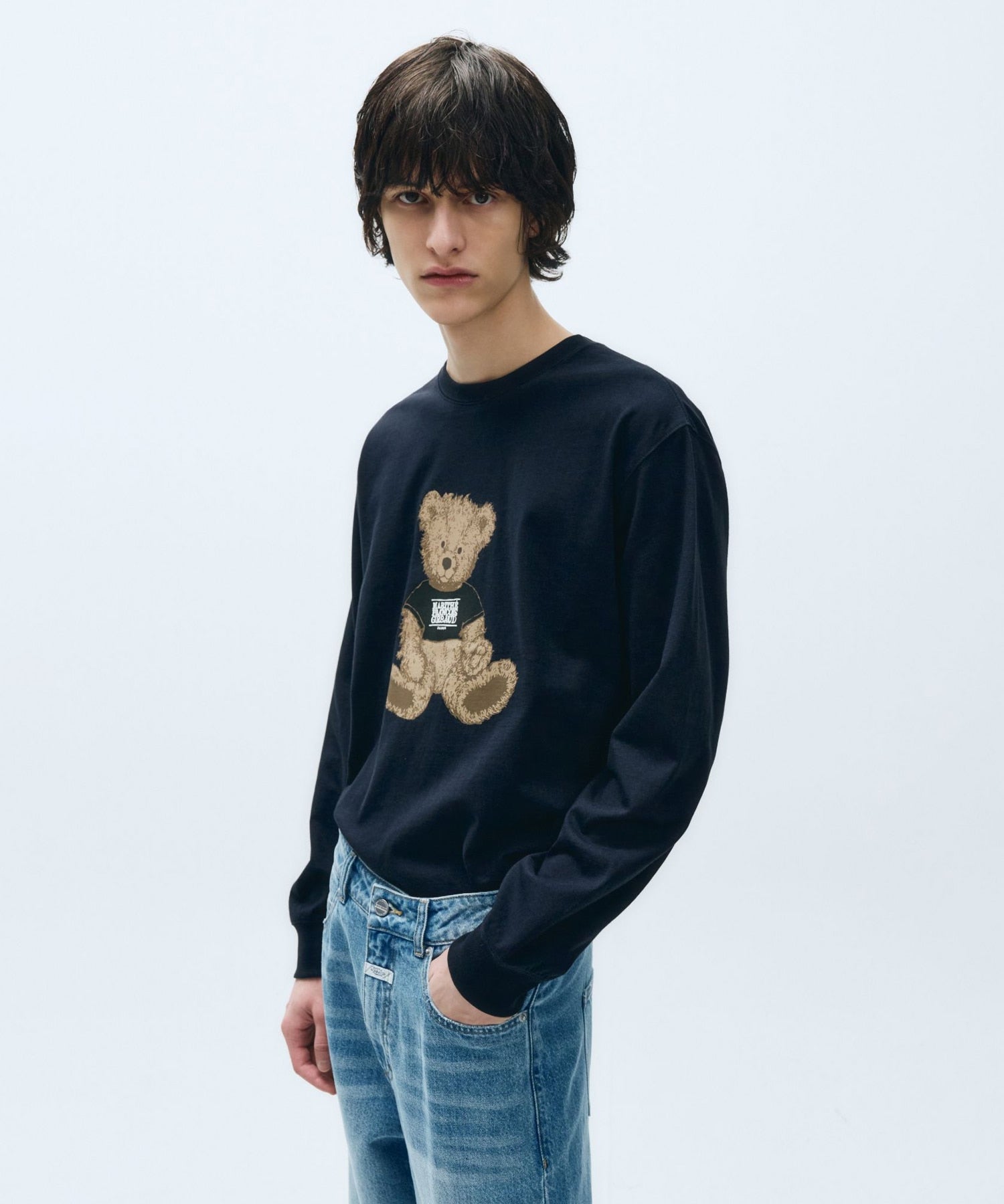 Marithe & Francois Girbaud - Doodle Bear Long Sleeve (Navy) product image 1 | TRAB K-Fashion Australia