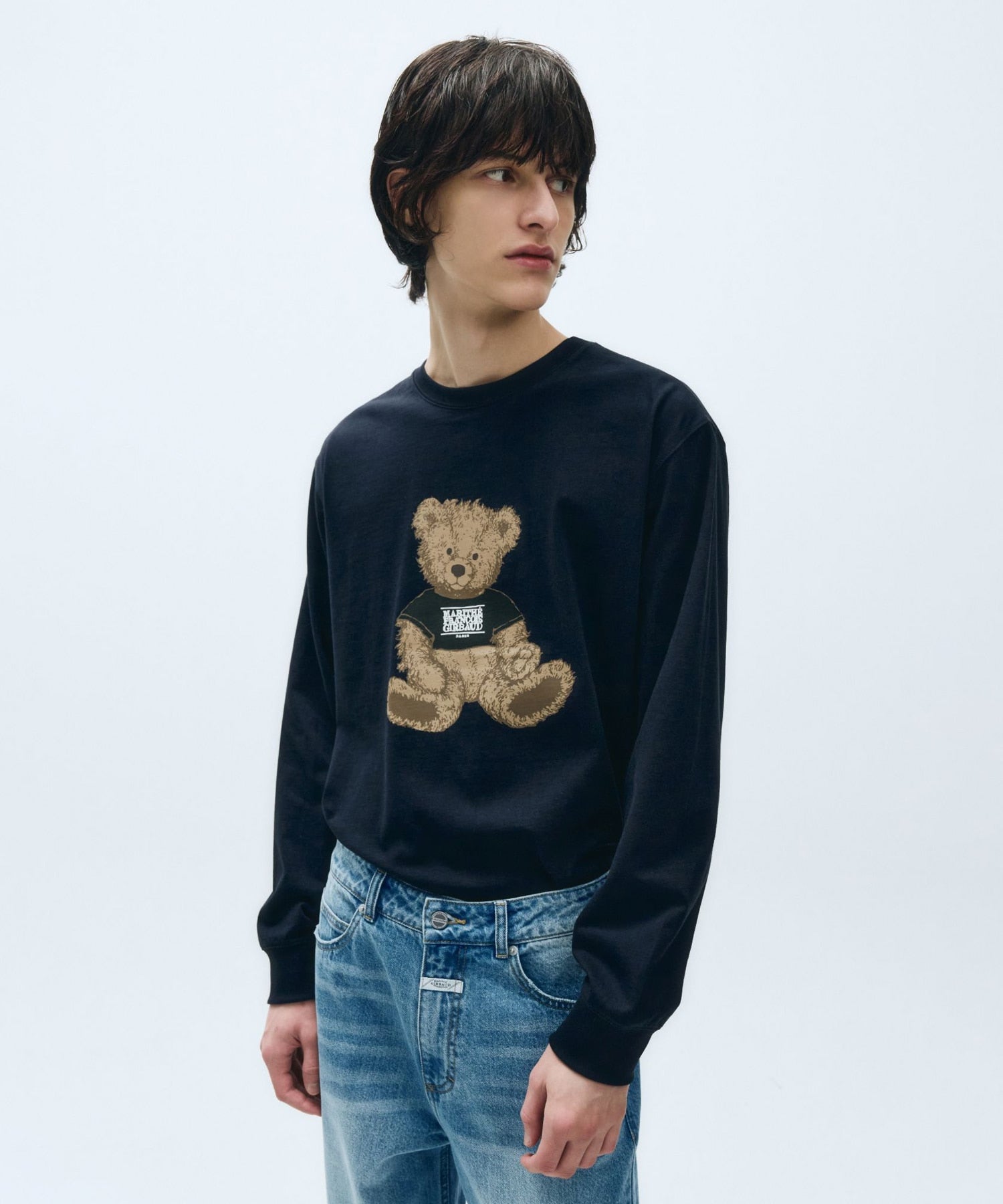 Marithe & Francois Girbaud - Doodle Bear Long Sleeve (Navy) product image 2 | TRAB K-Fashion Australia