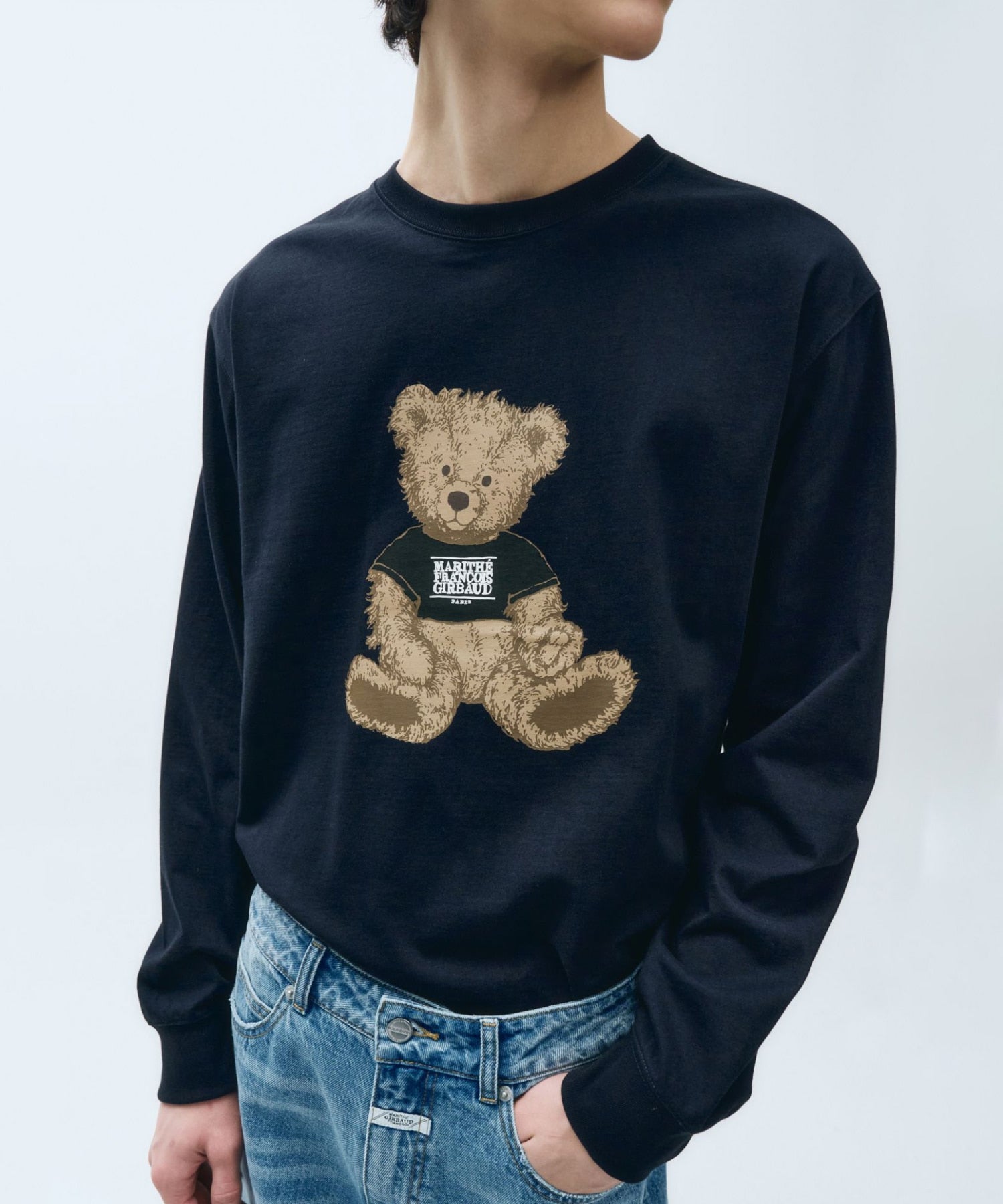 Marithe & Francois Girbaud - Doodle Bear Long Sleeve (Navy) product image 3 | TRAB K-Fashion Australia