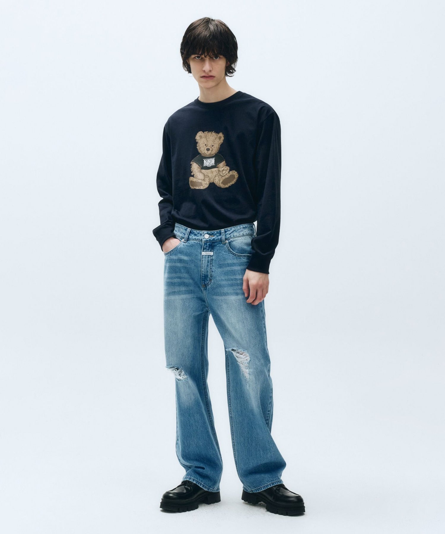 Marithe & Francois Girbaud - Doodle Bear Long Sleeve (Navy) product image 4 | TRAB K-Fashion Australia