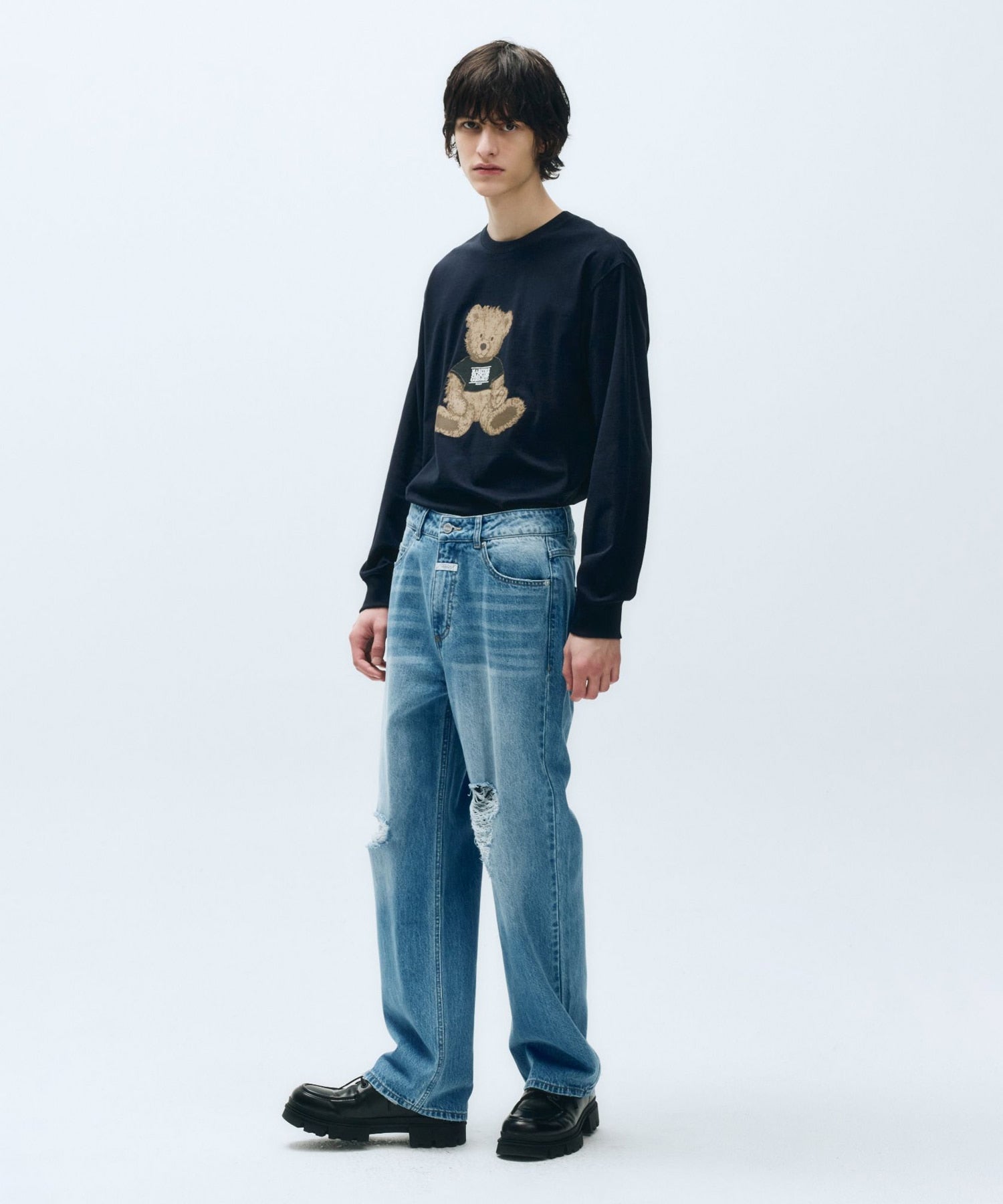 Marithe & Francois Girbaud - Doodle Bear Long Sleeve (Navy) product image 5 | TRAB K-Fashion Australia