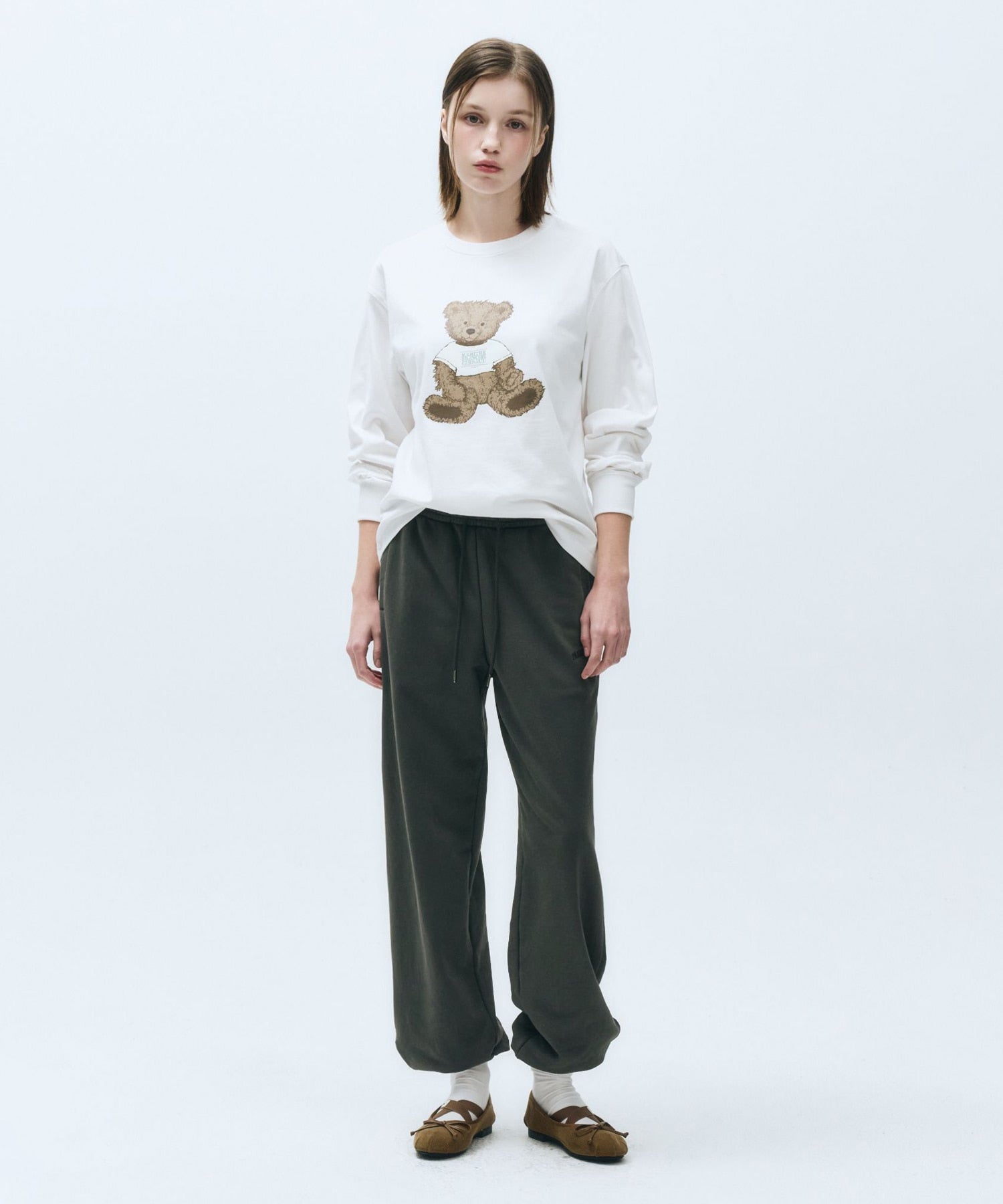 Marithe & Francois Girbaud - Doodle Bear Long Sleeve (White) product image 4 | TRAB K-Fashion Australia