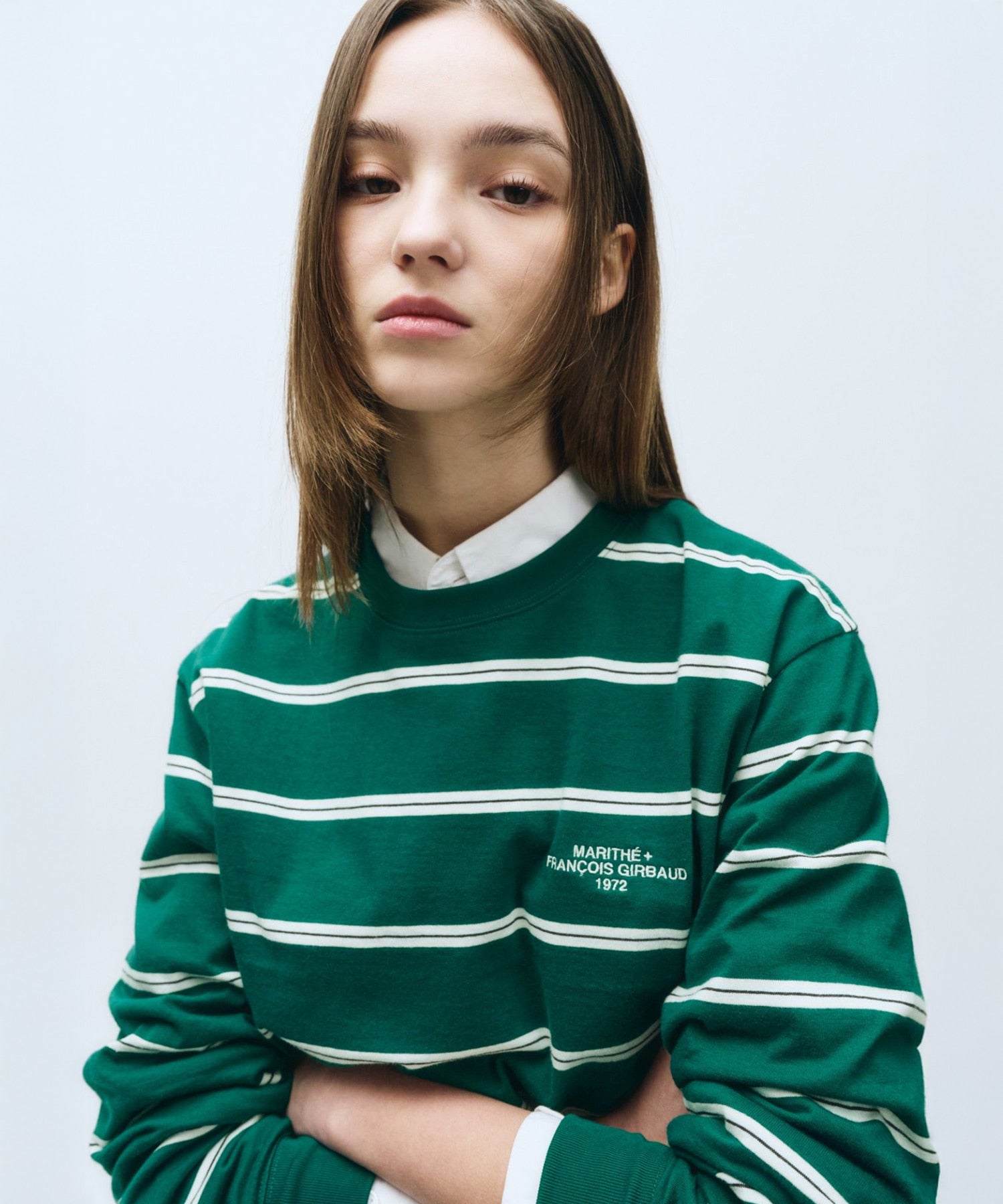 Marithe & Francois Girbaud - Stripe Long Sleeve (Green) product image 2 | TRAB K-Fashion Australia