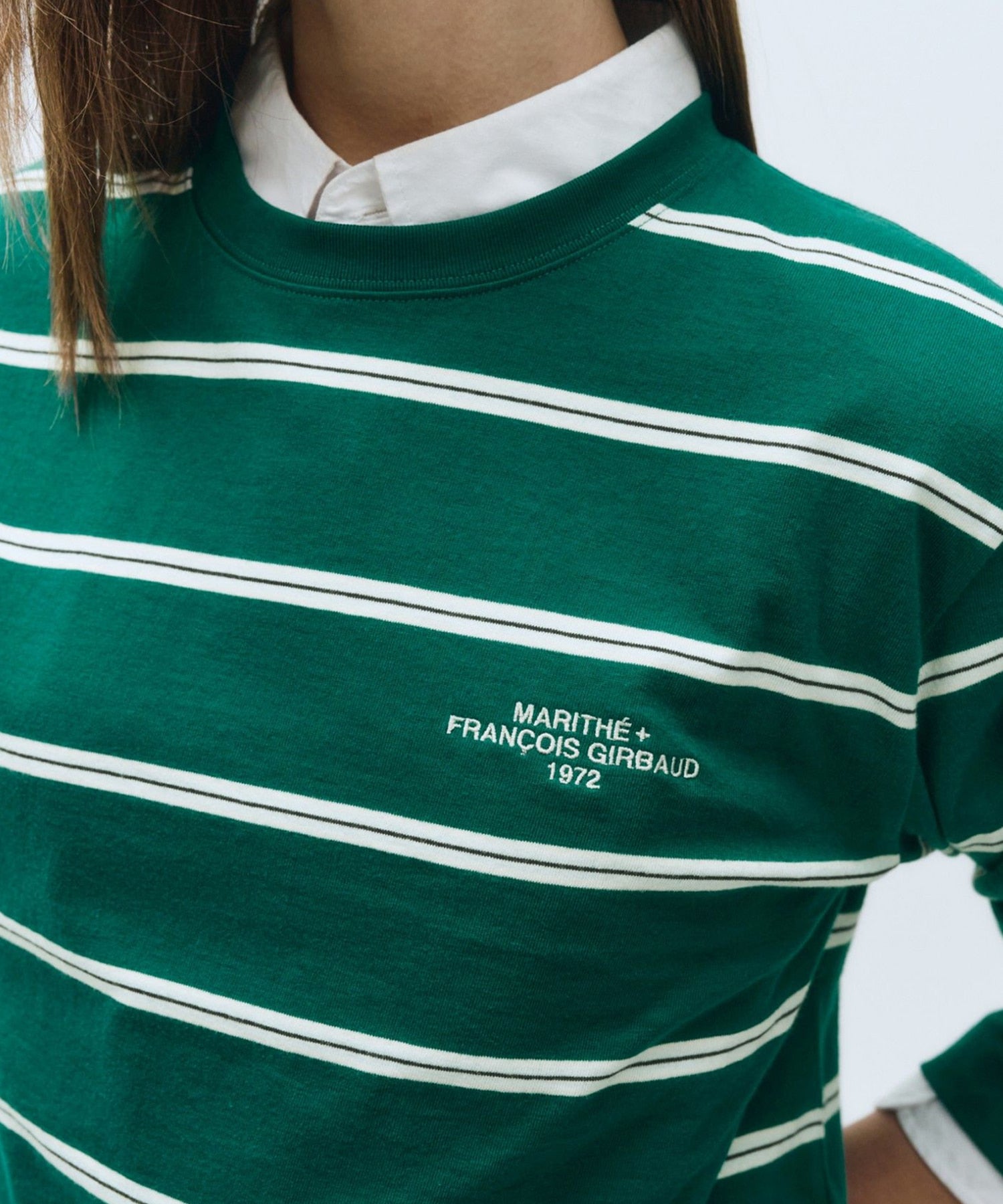 Marithe & Francois Girbaud - Stripe Long Sleeve (Green) product image 3 | TRAB K-Fashion Australia
