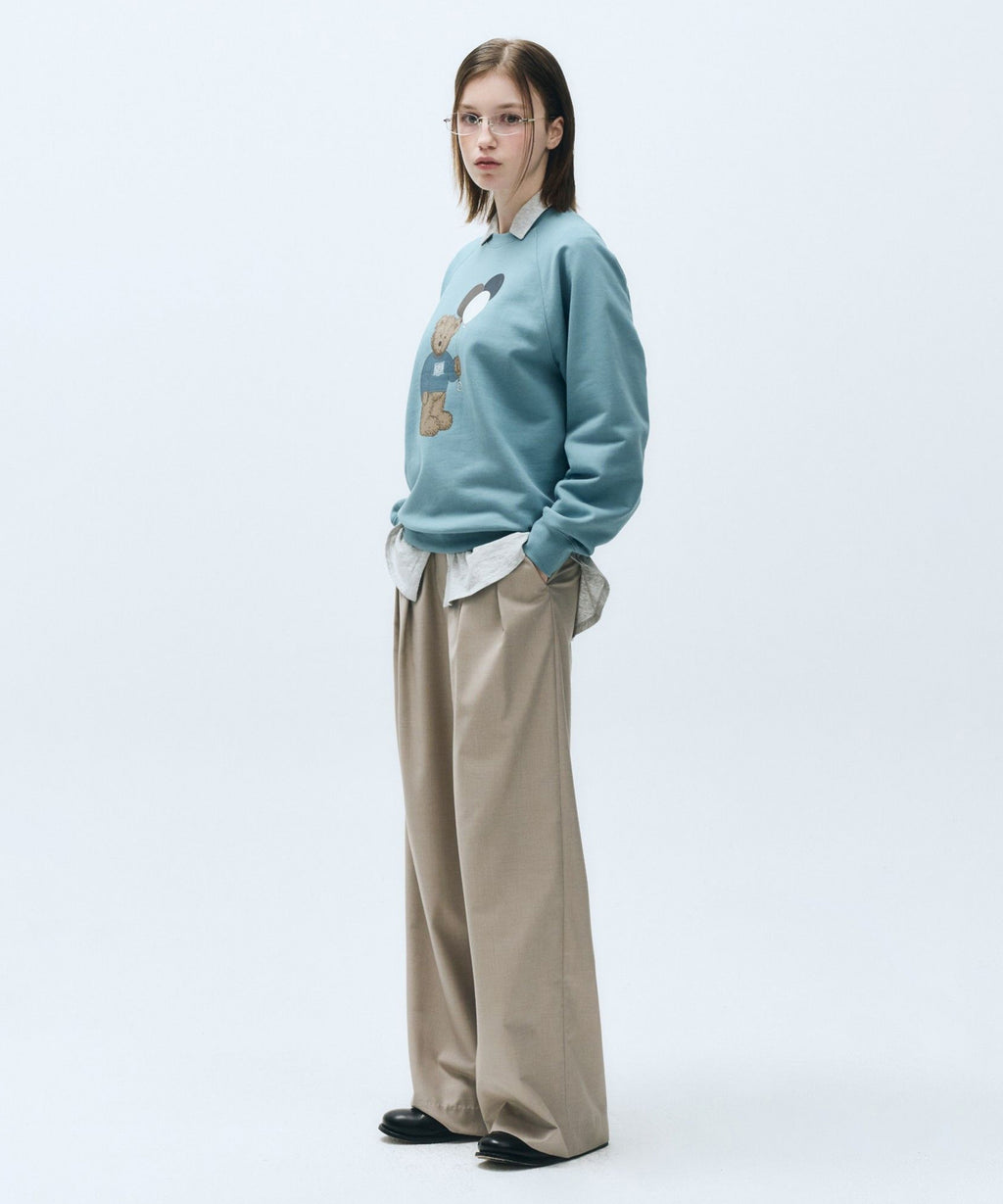Marithe & Francois Girbaud - Two Tuck Wide Slacks (Beige) product image 2 | TRAB K-Fashion Australia