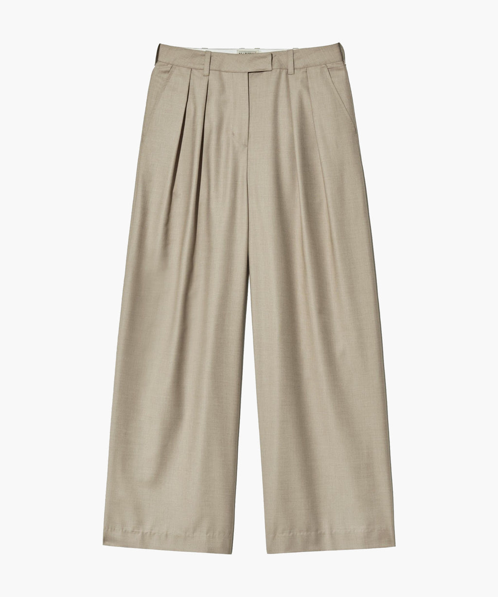 Marithe & Francois Girbaud - Two Tuck Wide Slacks (Beige) product image 10 | TRAB K-Fashion Australia