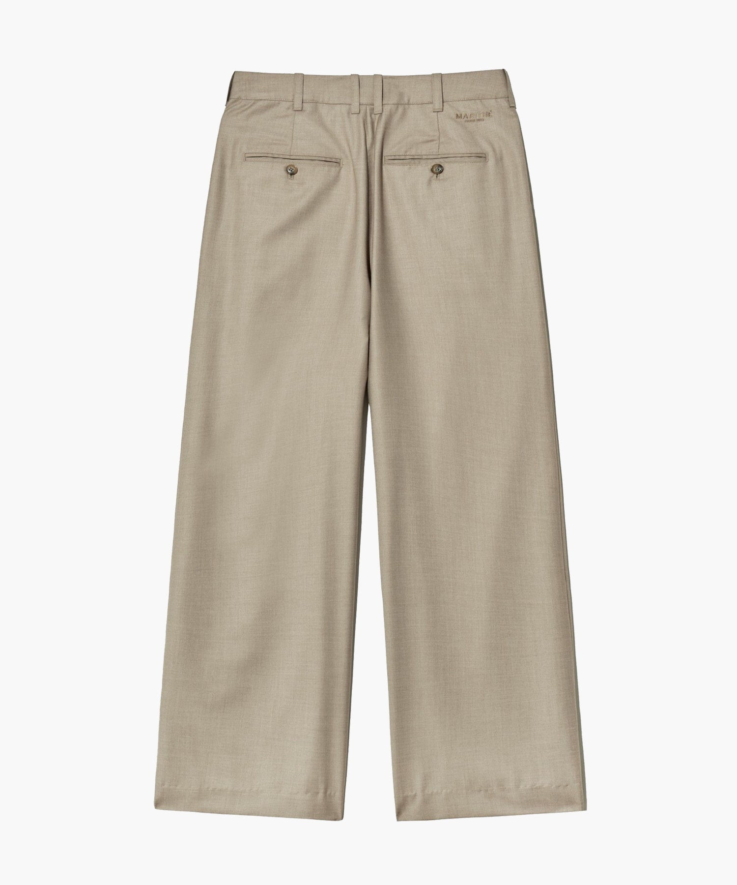 Marithe & Francois Girbaud - Two Tuck Wide Slacks (Beige) product image 11 | TRAB K-Fashion Australia