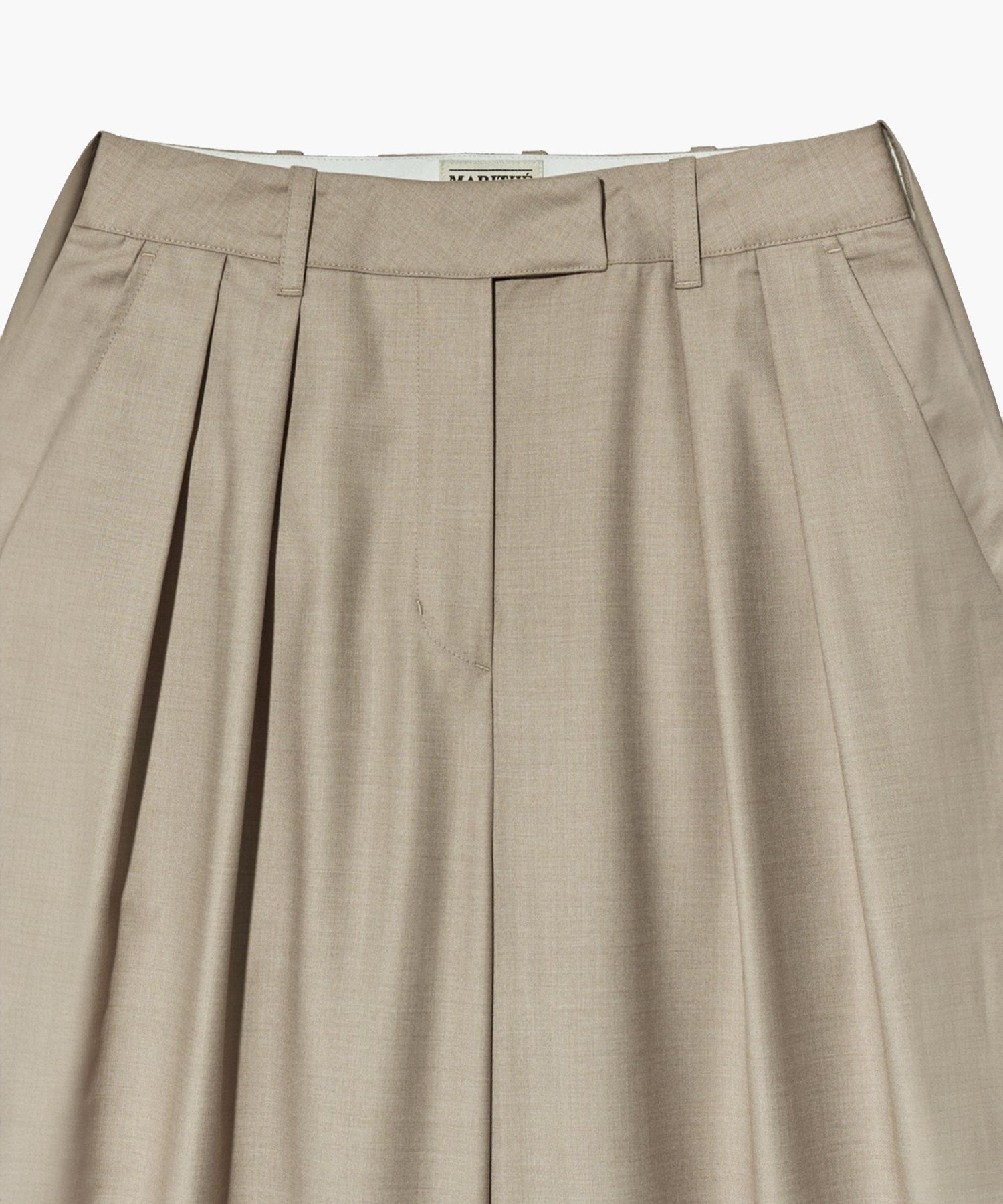 Marithe & Francois Girbaud - Two Tuck Wide Slacks (Beige) product image 12 | TRAB K-Fashion Australia