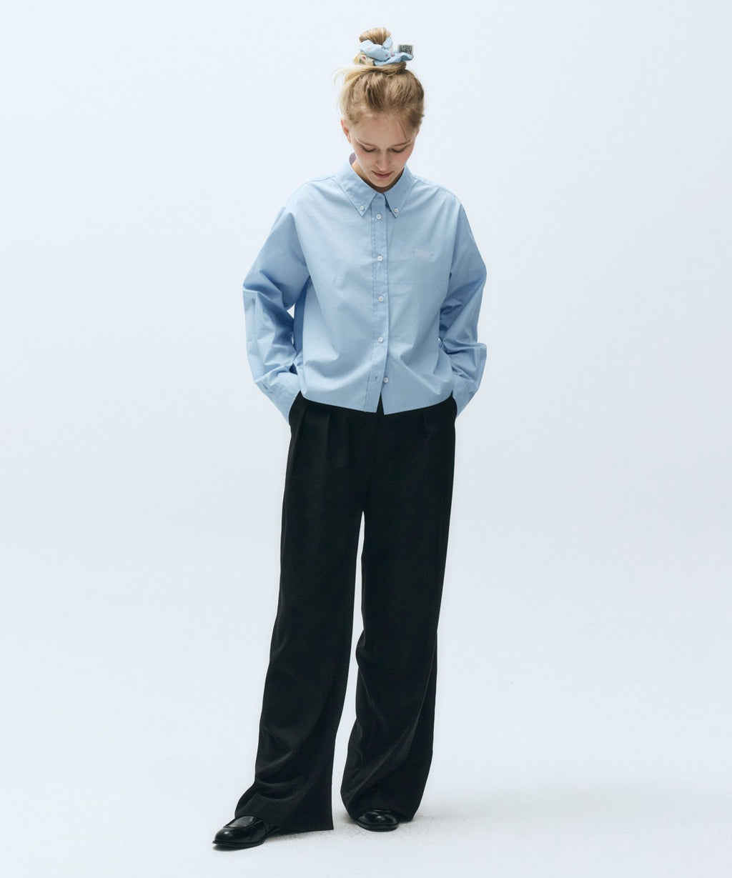 Marithe & Francois Girbaud - Two Tuck Wide Slacks (Black) product image 1 | TRAB K-Fashion Australia