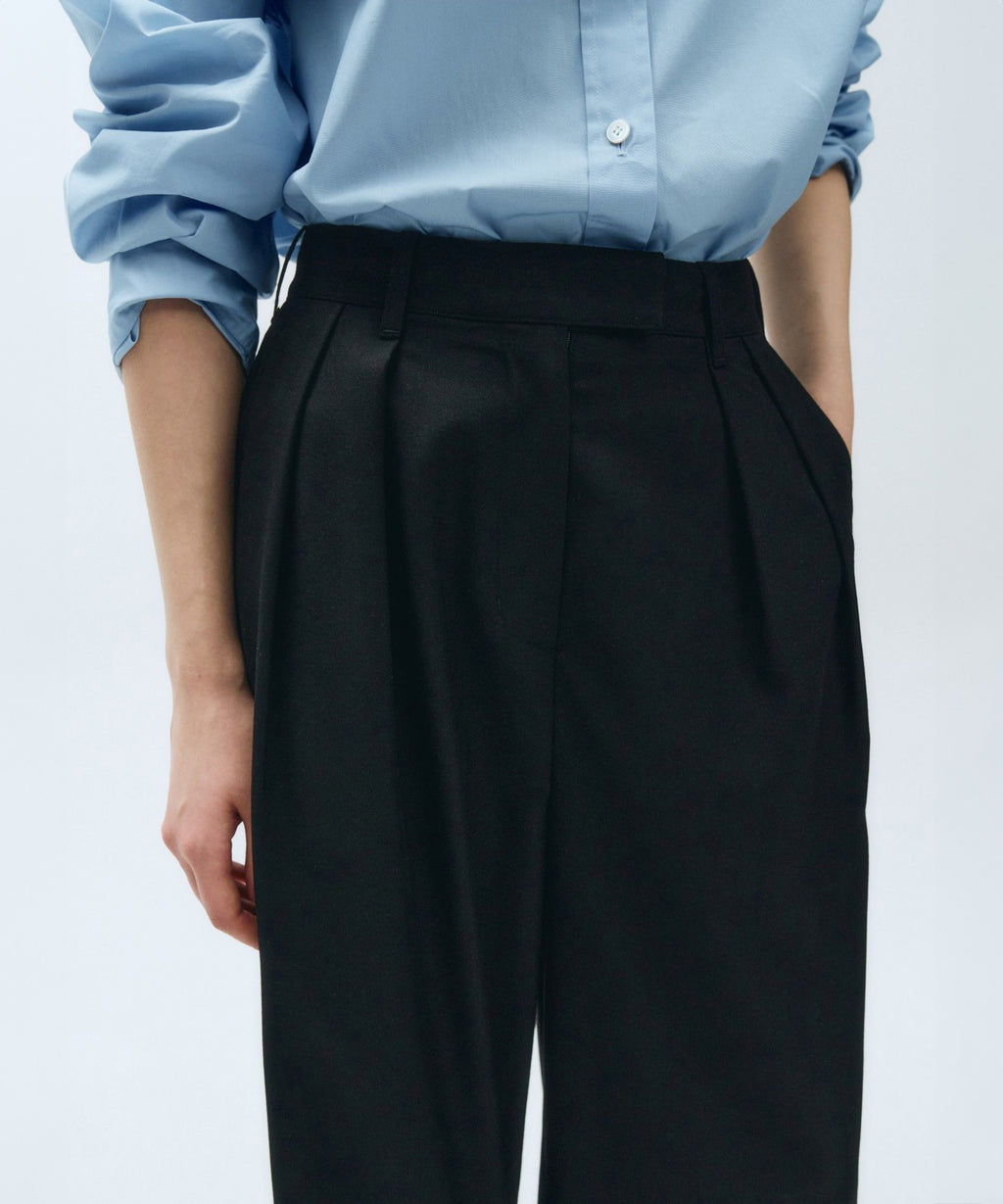Marithe & Francois Girbaud - Two Tuck Wide Slacks (Black) product image 5 | TRAB K-Fashion Australia