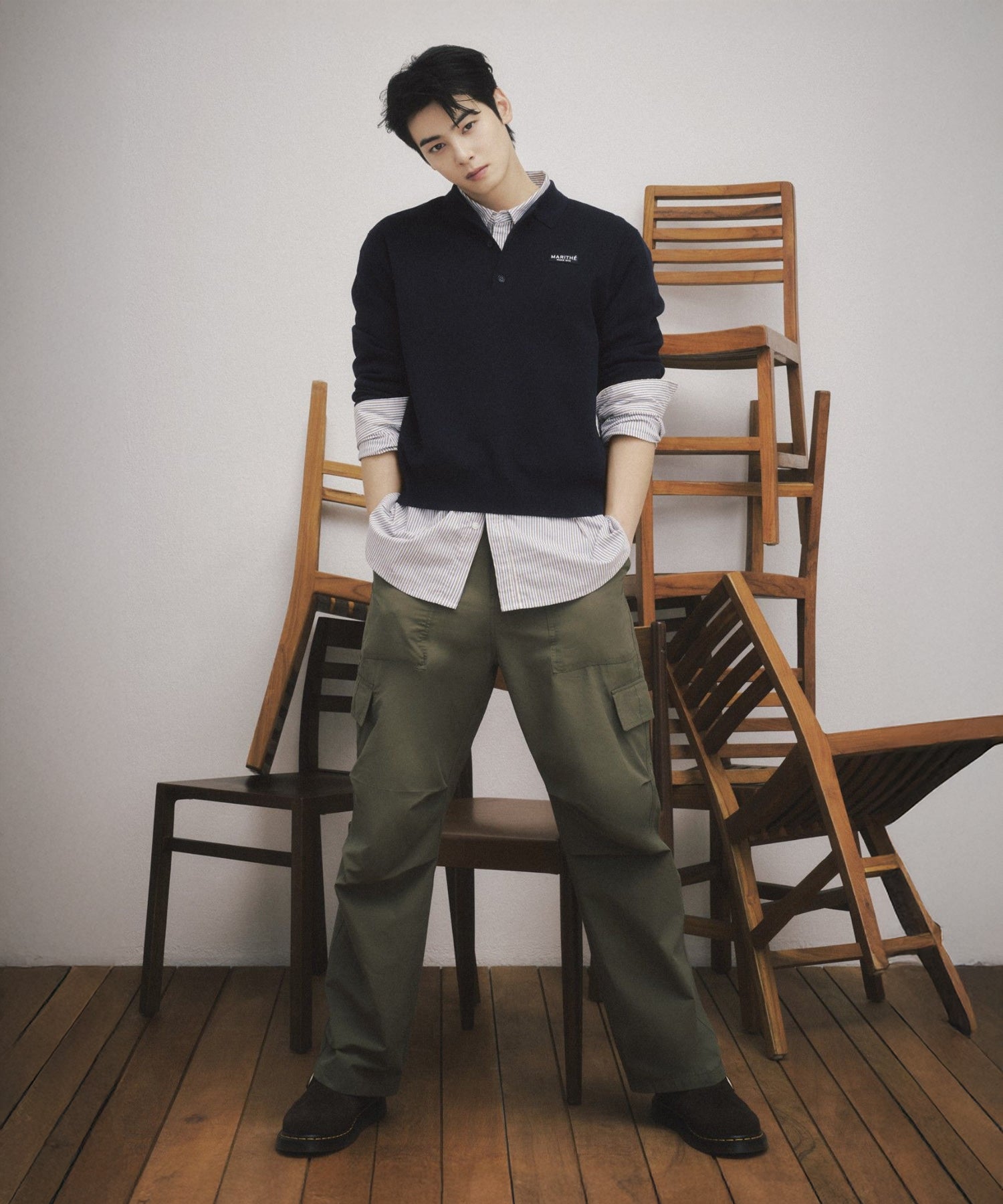 Marithe & Francois Girbaud - Cotton Cargo Pants (Khaki) product image 1 | TRAB K-Fashion Australia