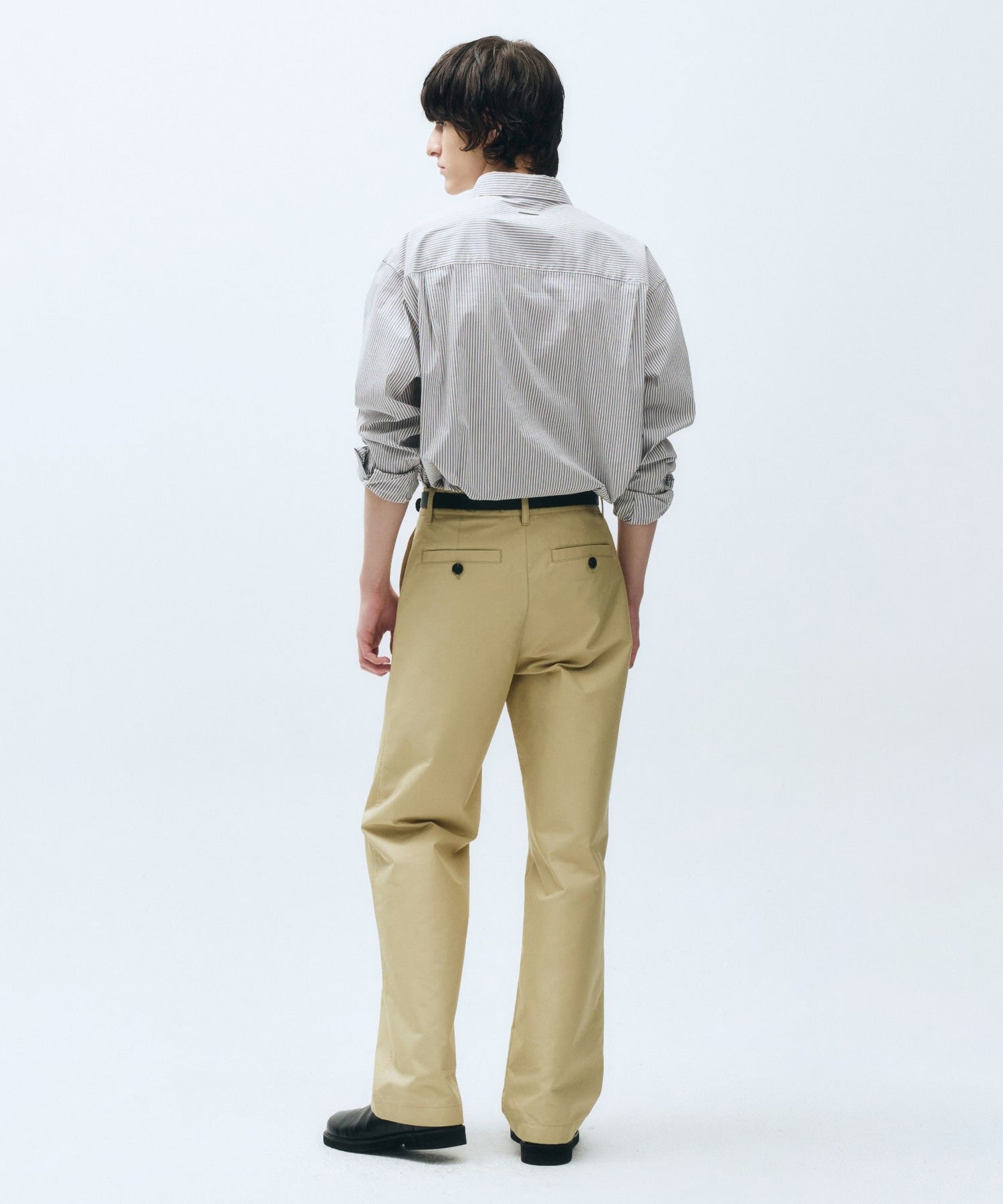 Marithe & Francois Girbaud - Wide One Tuck Pants (Beige) product image 3 | TRAB K-Fashion Australia