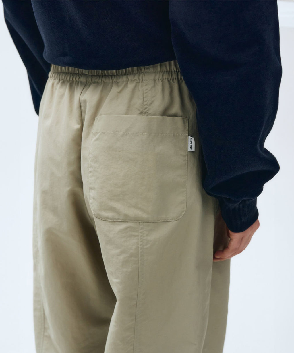Marithe & Francois Girbaud - Barrel Fit Nylon Banding Pants (Beige) product image 7 | TRAB K-Fashion Australia