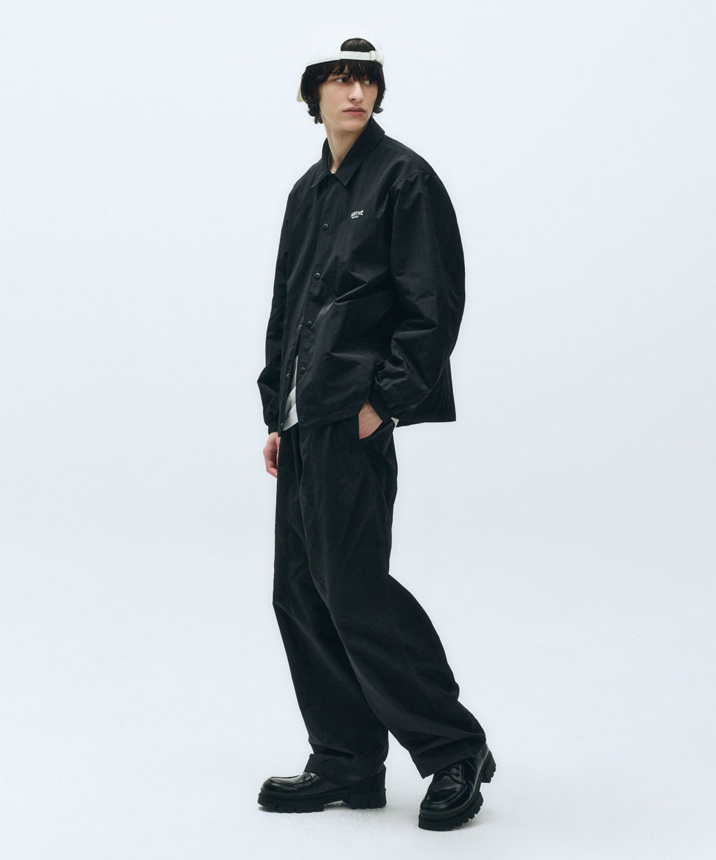 Marithe & Francois Girbaud - Barrel Fit Nylon Banding Pants (Black) product image 2 | TRAB K-Fashion Australia