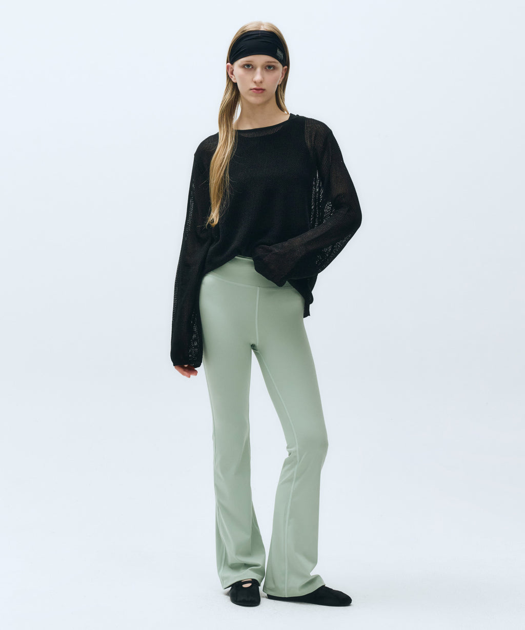 Marithe & Francois Girbaud - Mouvement W Classic Logo Bootcut Leggings (Mint) product image 1 | TRAB K-Fashion Australia