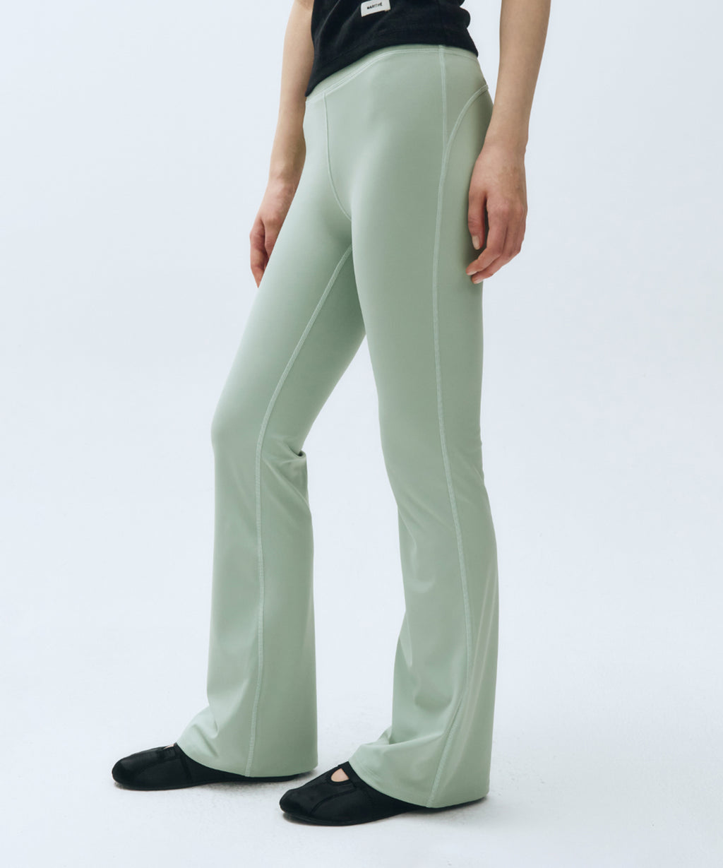 Marithe & Francois Girbaud - Mouvement W Classic Logo Bootcut Leggings (Mint) product image 4 | TRAB K-Fashion Australia