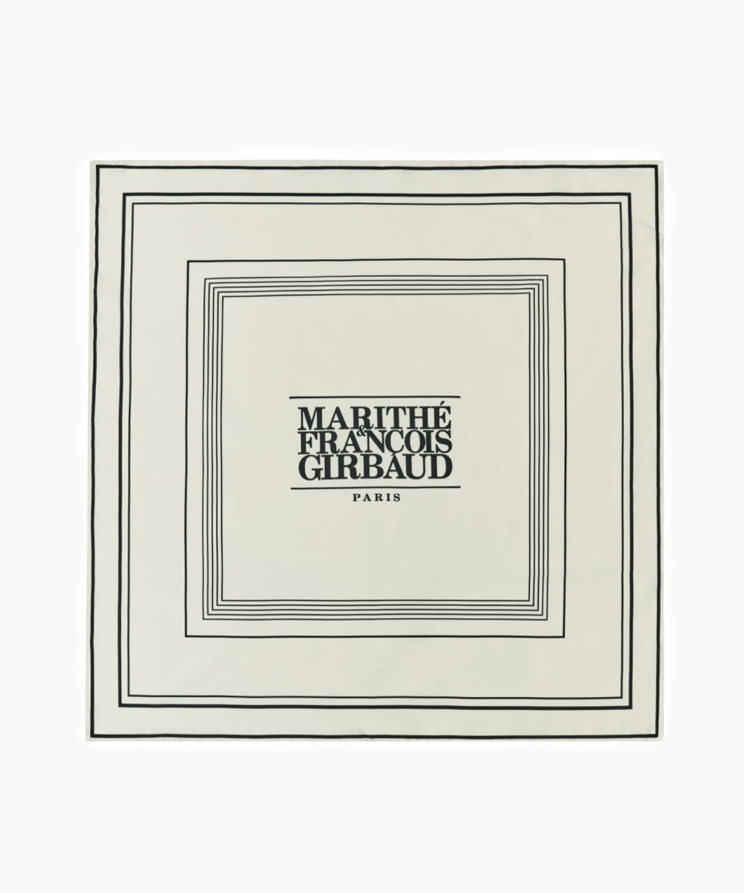 Marithe & Francois Girbaud - Classic Logo Silk Scarf (Ivory) product image 2 | TRAB K-Fashion Australia