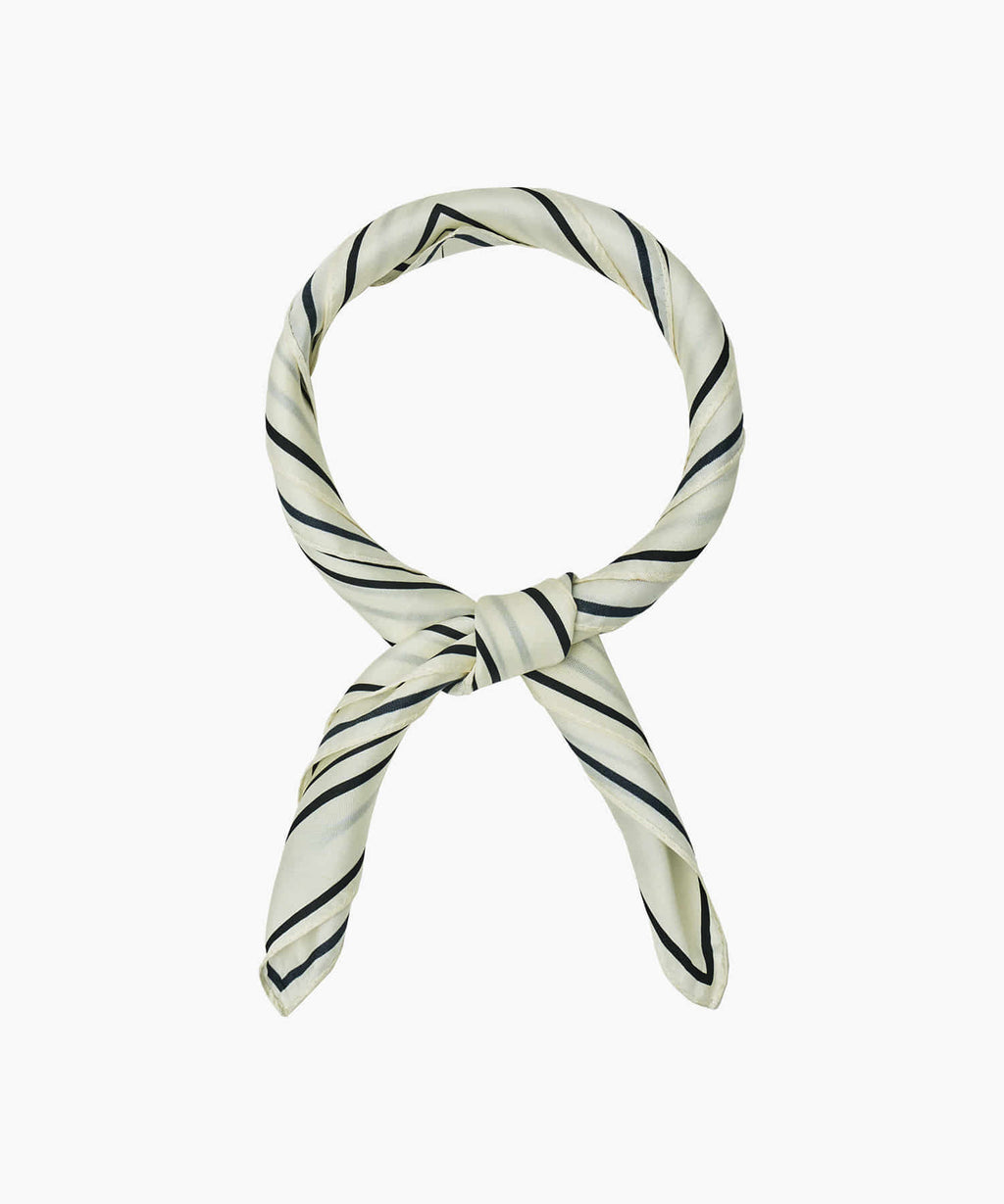 Marithe & Francois Girbaud - Classic Logo Silk Scarf (Ivory) product image 3 | TRAB K-Fashion Australia
