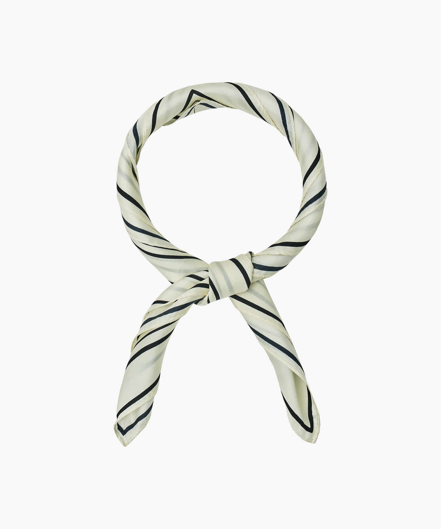 Marithe & Francois Girbaud - Classic Logo Silk Scarf (Ivory) product image 3 | TRAB K-Fashion Australia