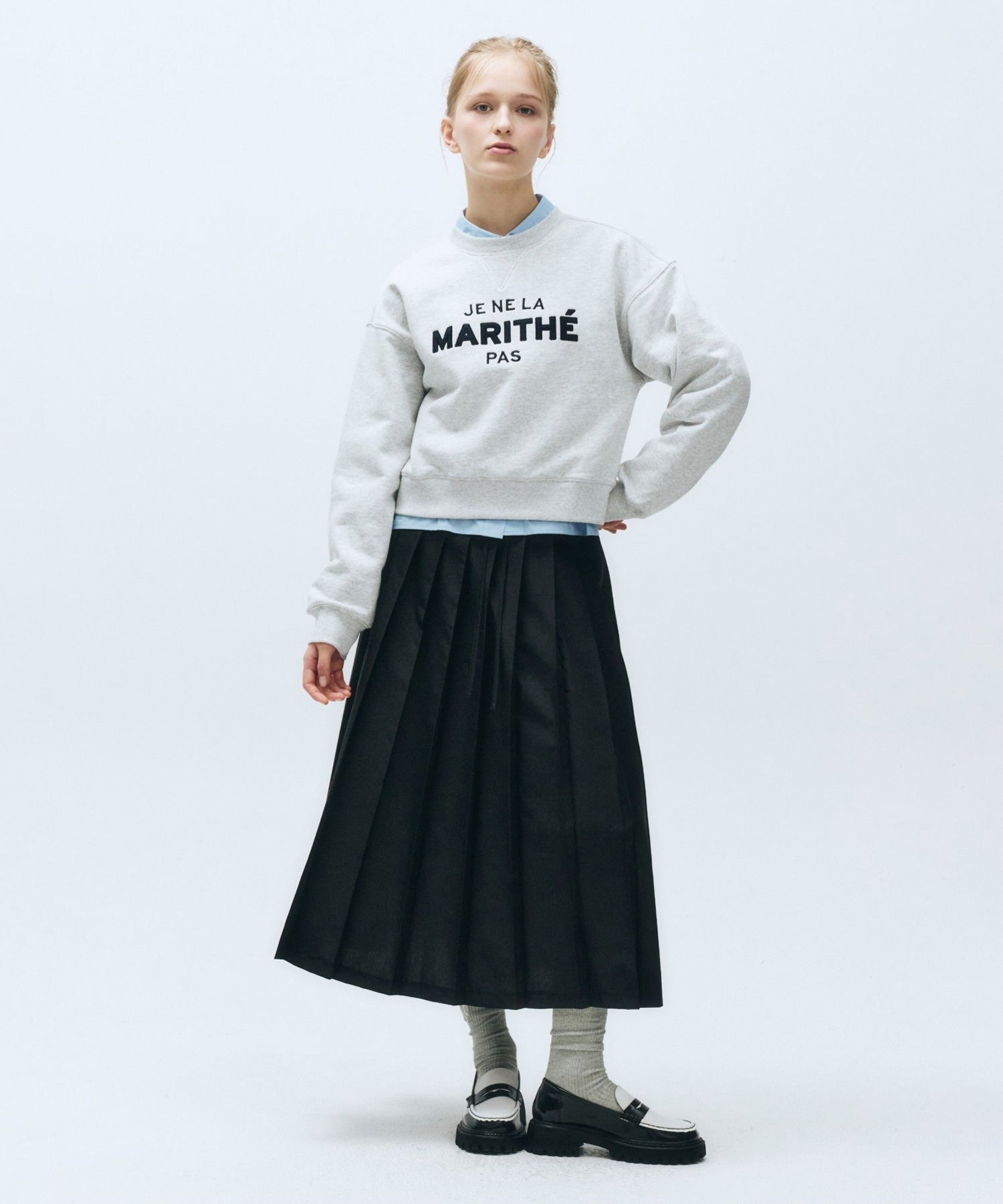 Marithe & Francois Girbaud - String Pleats Skirt (Black) product image 3 | TRAB K-Fashion Australia