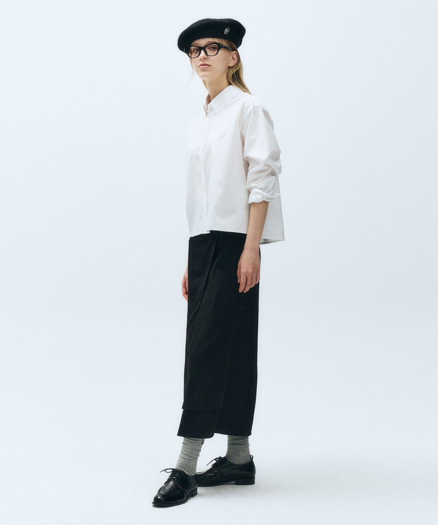 Marithe & Francois Girbaud - Wrap Long Skirt (Black) product image 2 | TRAB K-Fashion Australia