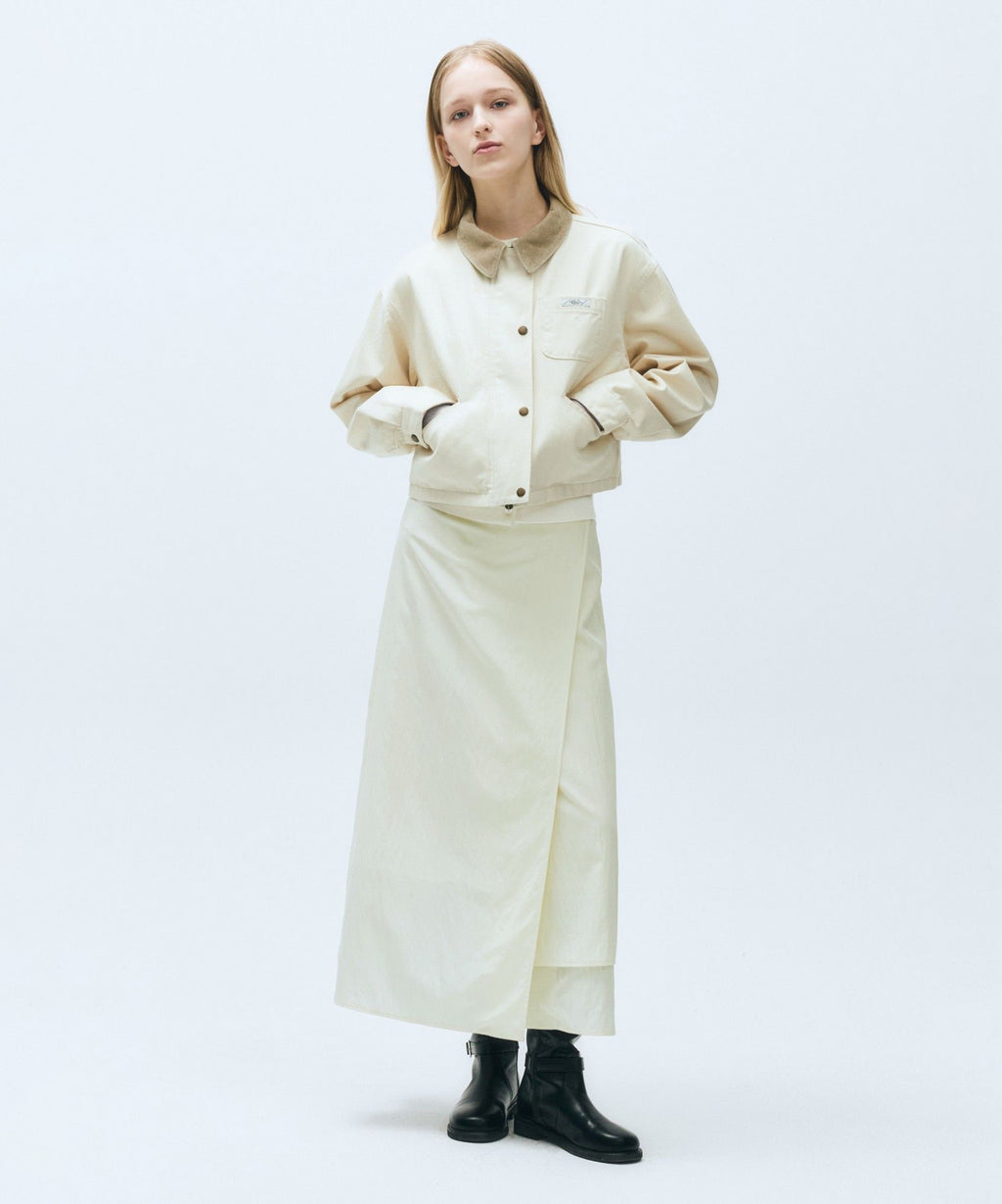 Marithe & Francois Girbaud - Wrap Long Skirt (Cream) product image 1 | TRAB K-Fashion Australia