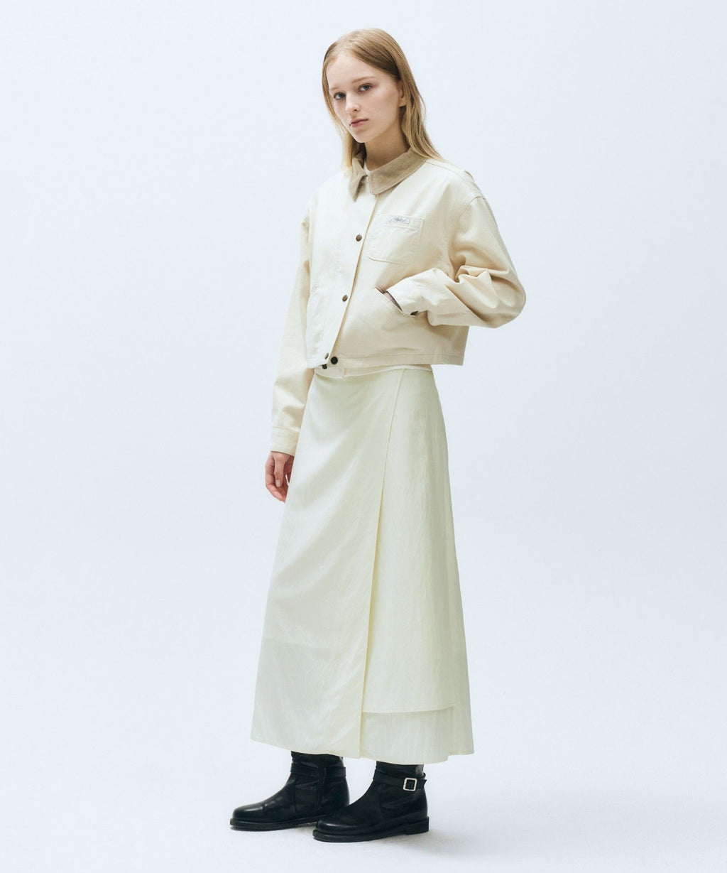 Marithe & Francois Girbaud - Wrap Long Skirt (Cream) product image 2 | TRAB K-Fashion Australia