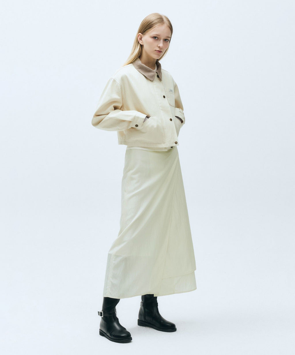 Marithe & Francois Girbaud - Wrap Long Skirt (Cream) product image 3 | TRAB K-Fashion Australia