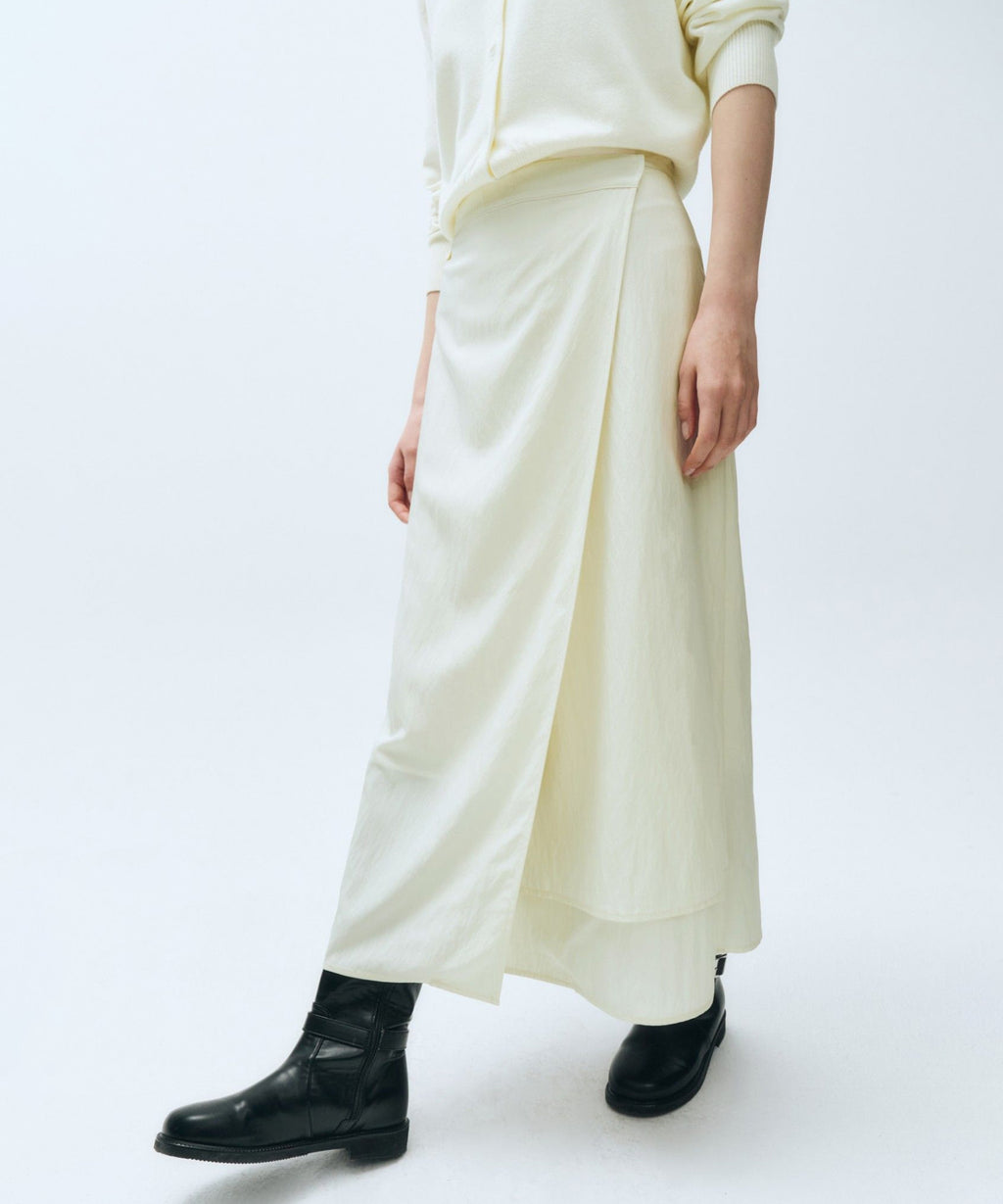 Marithe & Francois Girbaud - Wrap Long Skirt (Cream) product image 5 | TRAB K-Fashion Australia