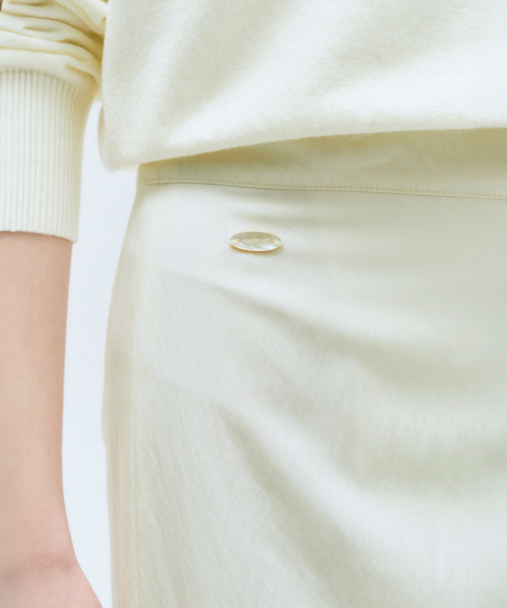 Marithe & Francois Girbaud - Wrap Long Skirt (Cream) product image 6 | TRAB K-Fashion Australia